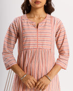 Peach kurta ( Pant Not Included )
