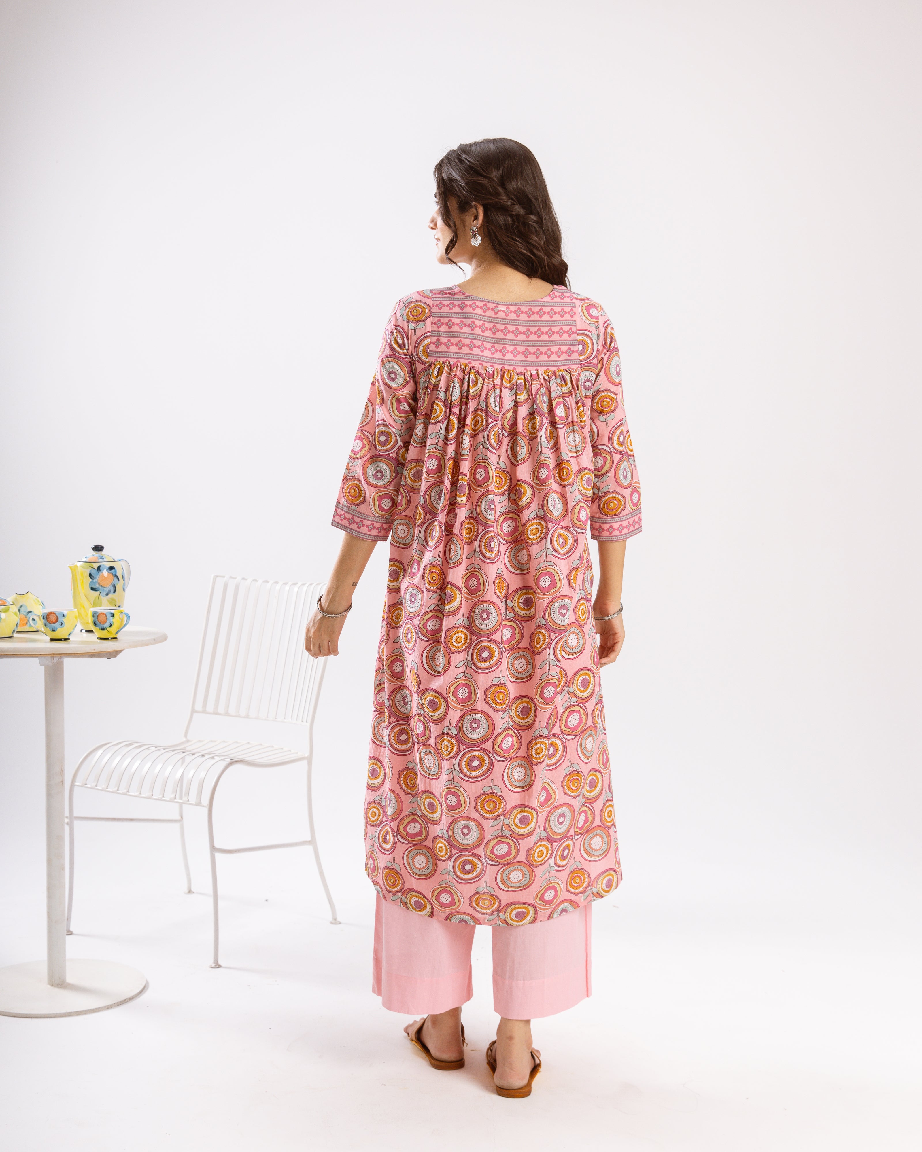 Pink Kurta ( Pant And Dupatta Not Included)