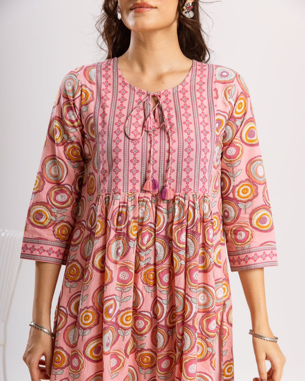 Pink Kurta ( Pant And Dupatta Not Included)