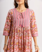 Pink Kurta ( Pant And Dupatta Not Included)