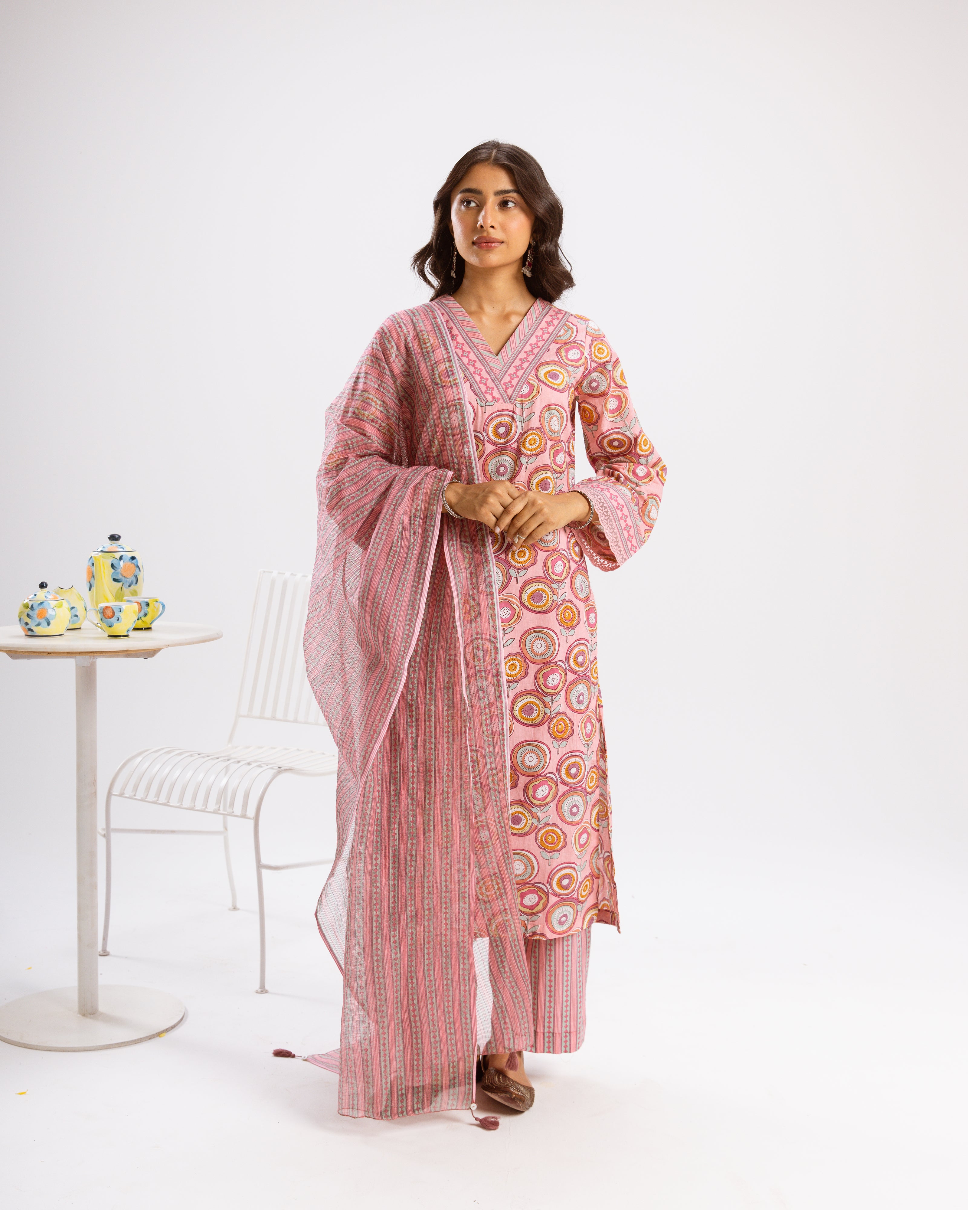 Blush Pink Complete Suit Set