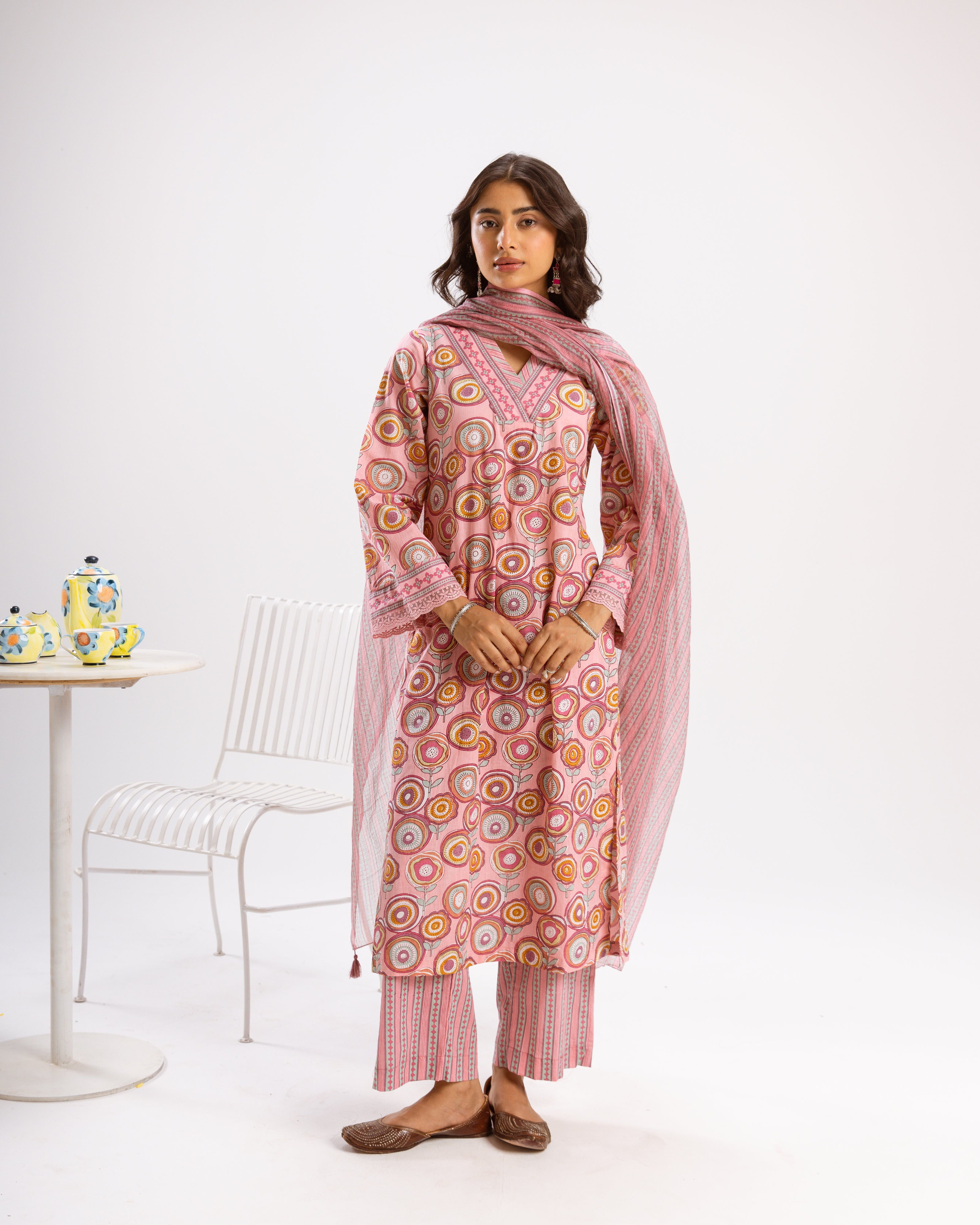 Blush Pink Complete Suit Set