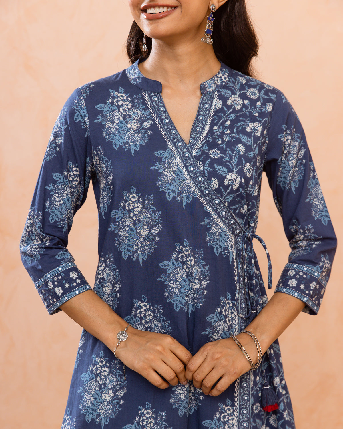 Indigo Cotton Kurta Pant Set