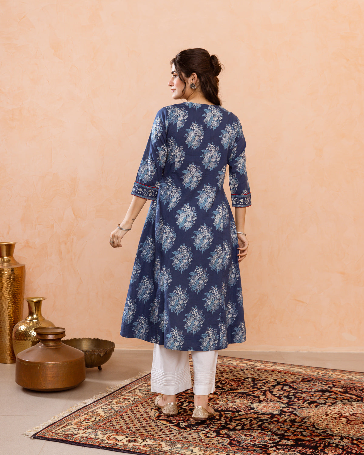 Navy Blue Kurta ( Pant Not Included )