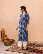 Navy Blue Kurta ( Pant Not Included )
