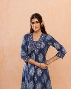 Navy Blue Kurta ( Pant Not Included )