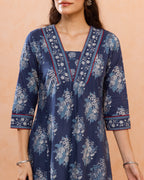 Navy Blue Kurta ( Pant Not Included )