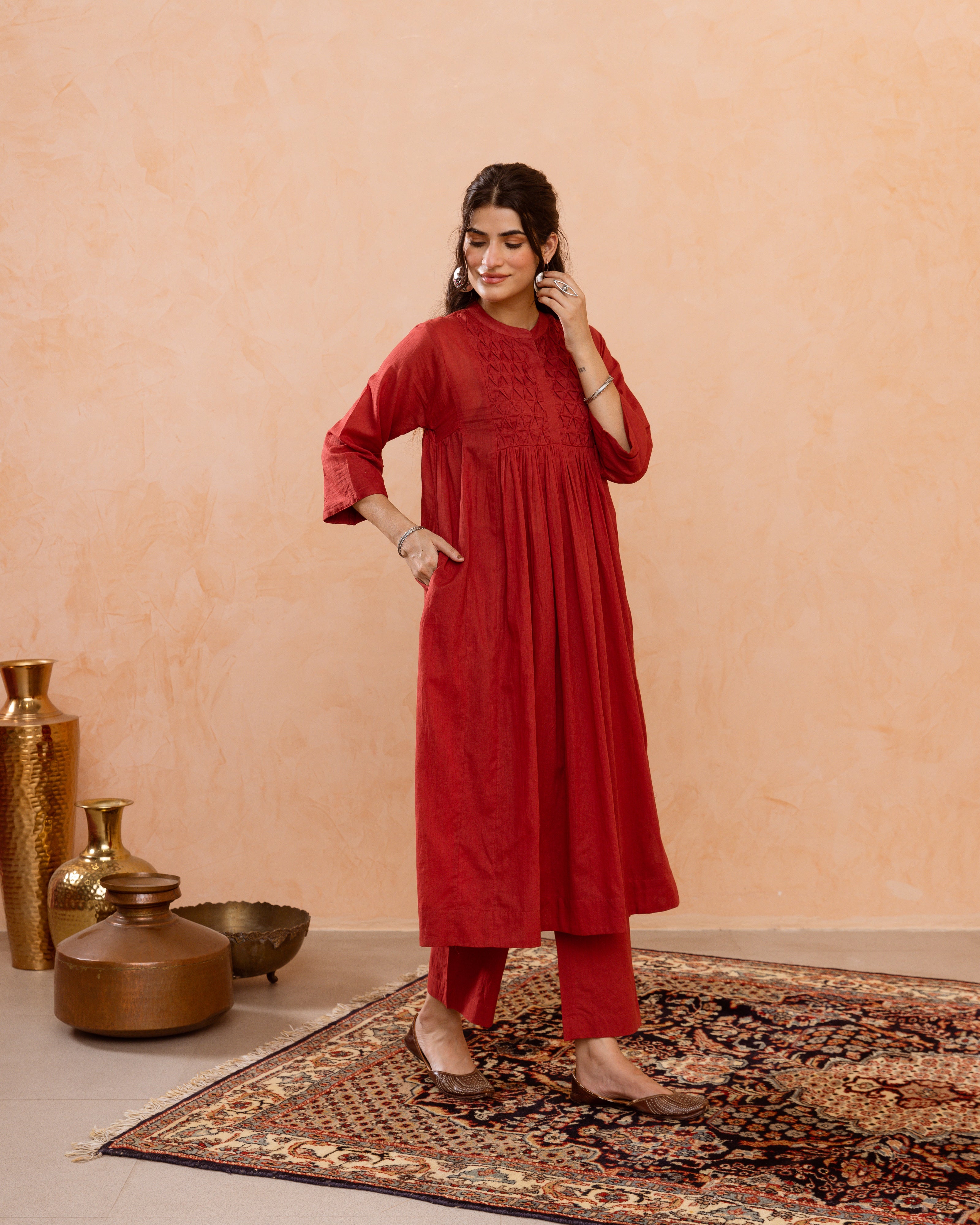 Brick Red Kurta Pant