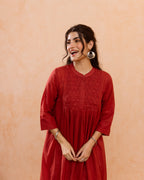 Brick Red Kurta Pant