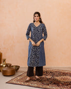 Navy Blue Kurta (Pant Not Included)