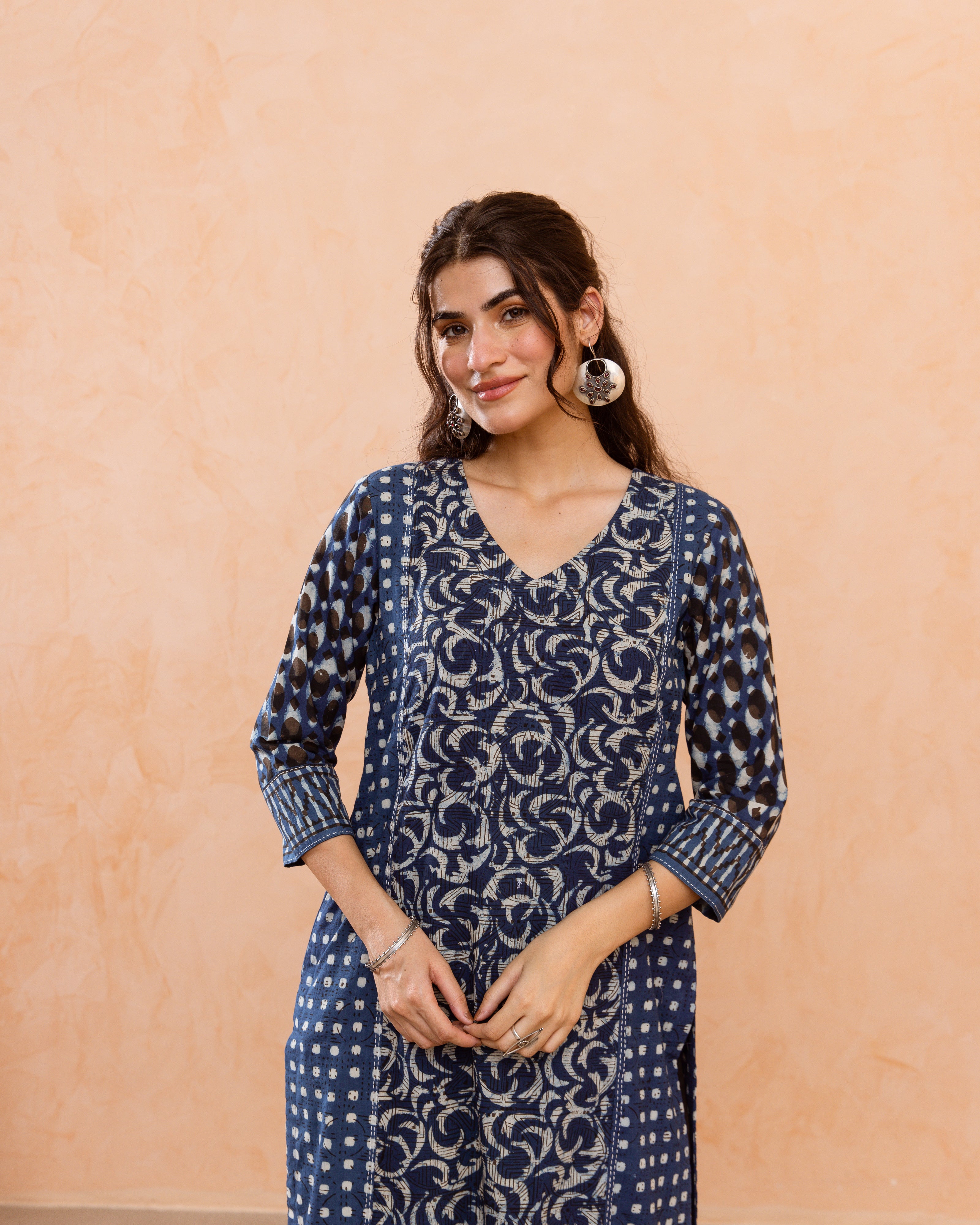 Navy Blue Kurta (Pant Not Included)