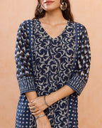 Navy Blue Kurta (Pant Not Included)