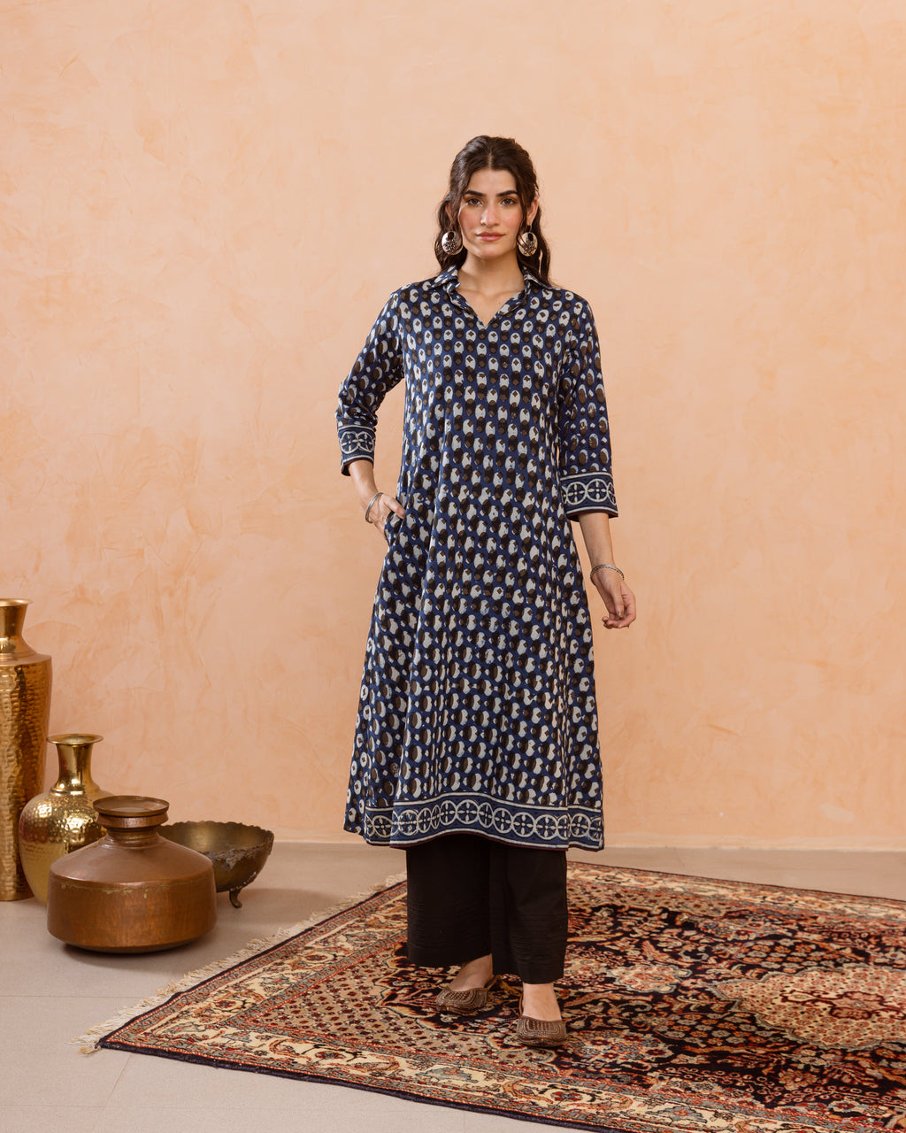Indigo Kurta(Pant Not Included)