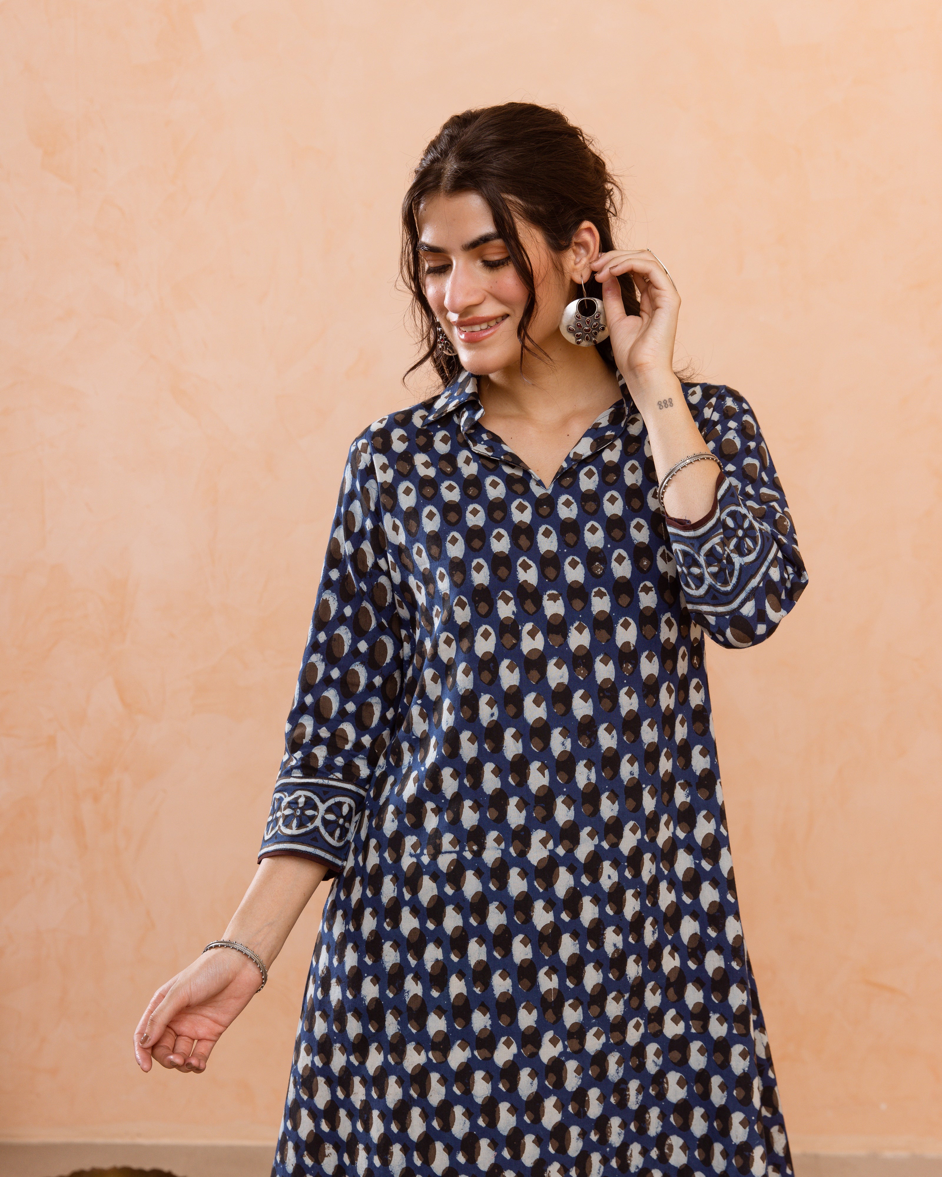 Indigo Kurta(Pant Not Included)