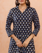 Indigo Kurta(Pant Not Included)