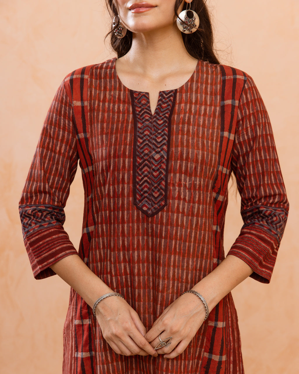 Rich Rust Red Kurta(Pant Not Included)