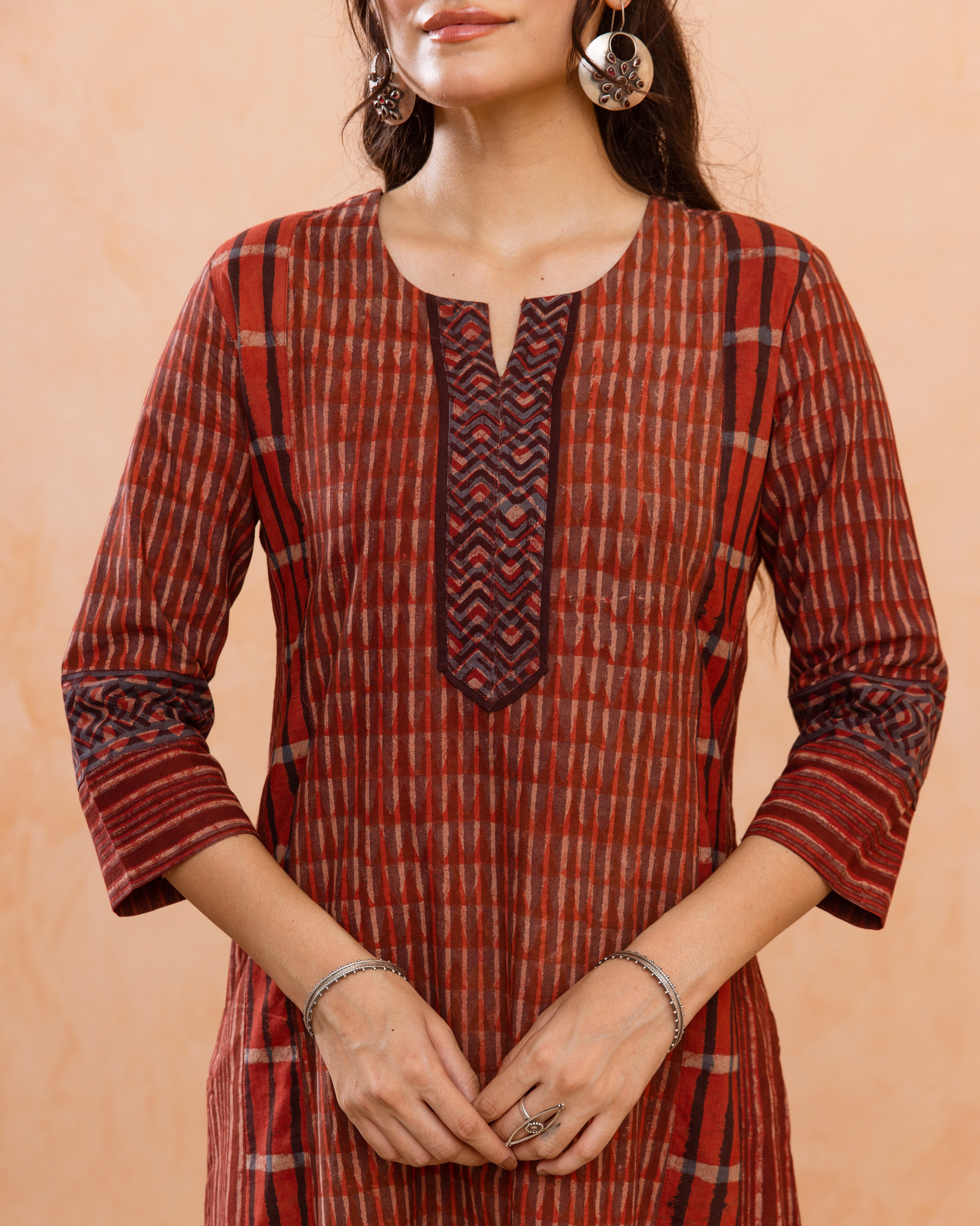 Rich Rust Red Kurta(Pant Not Included)