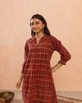 Rust Red Kurta(Pant Not Included)