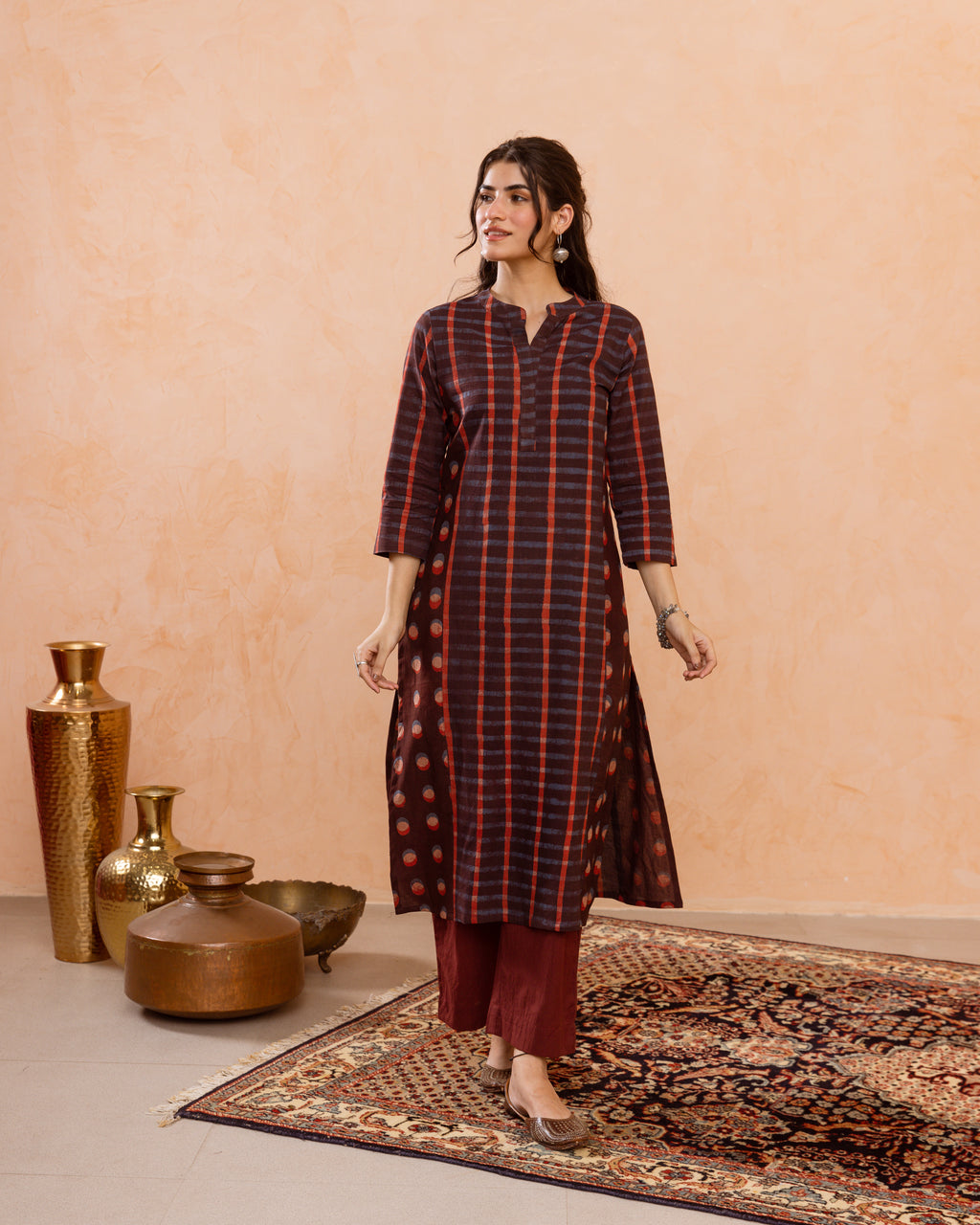 Brown Kurta (Pant Not Included)