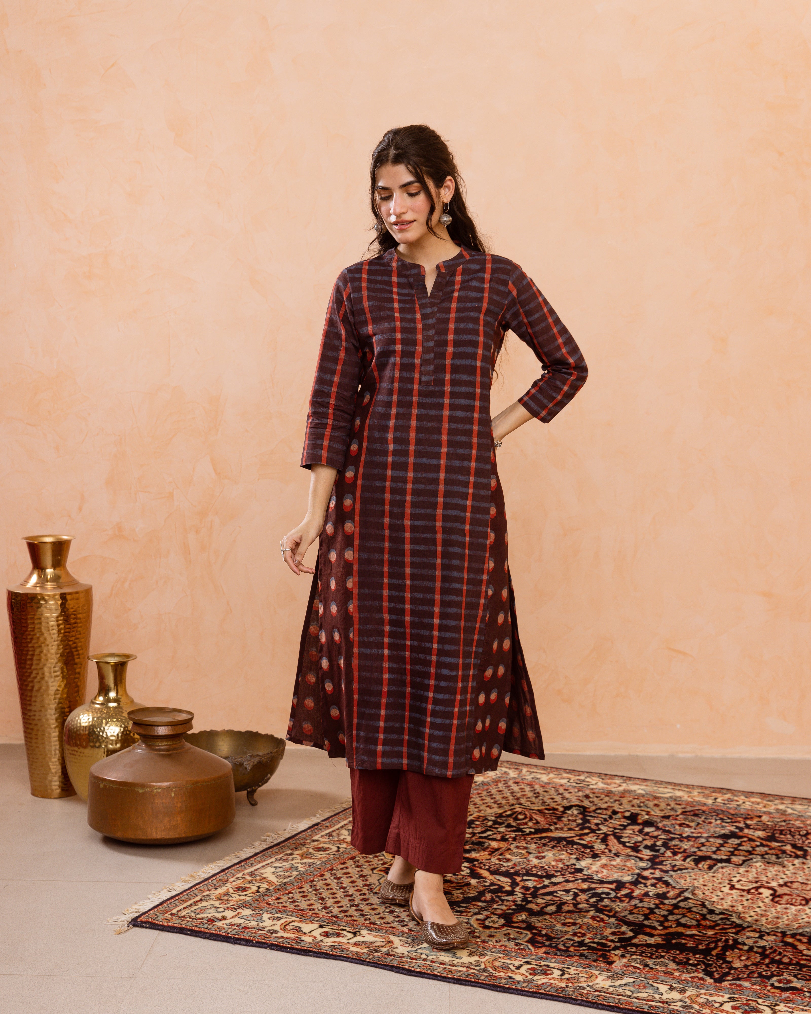 Brown Kurta (Pant Not Included)