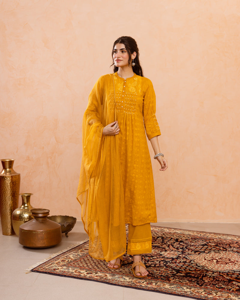Mustard Yellow Complete Suit Set