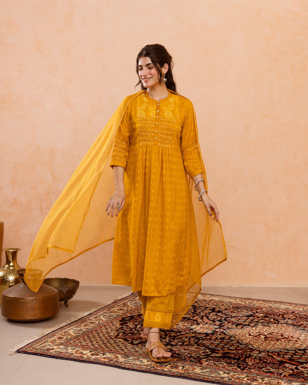 Mustard Yellow Complete Suit Set