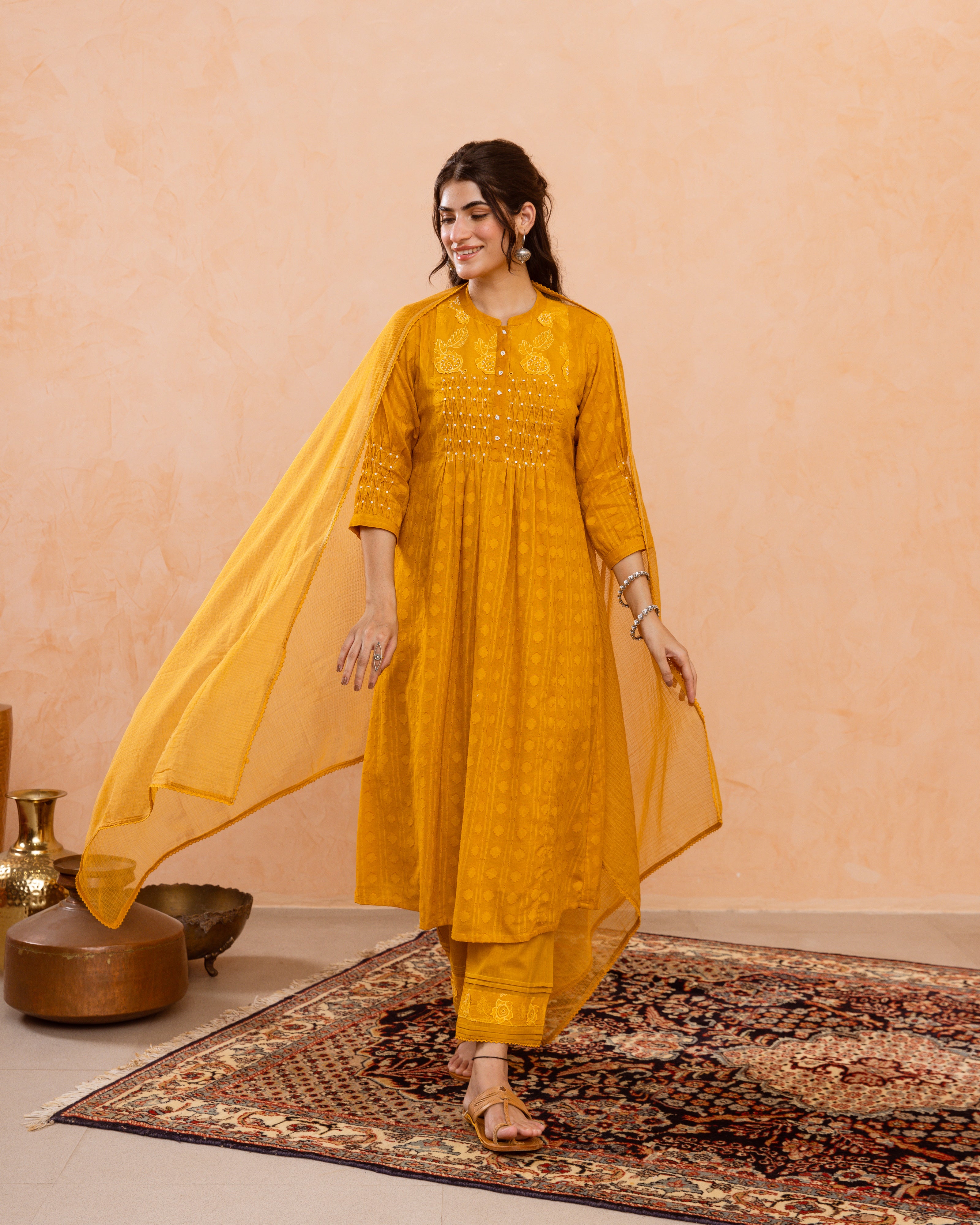 Mustard Yellow Complete Suit Set
