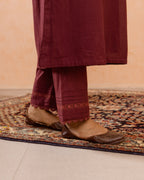 Wine Maroon Complete Suit Set