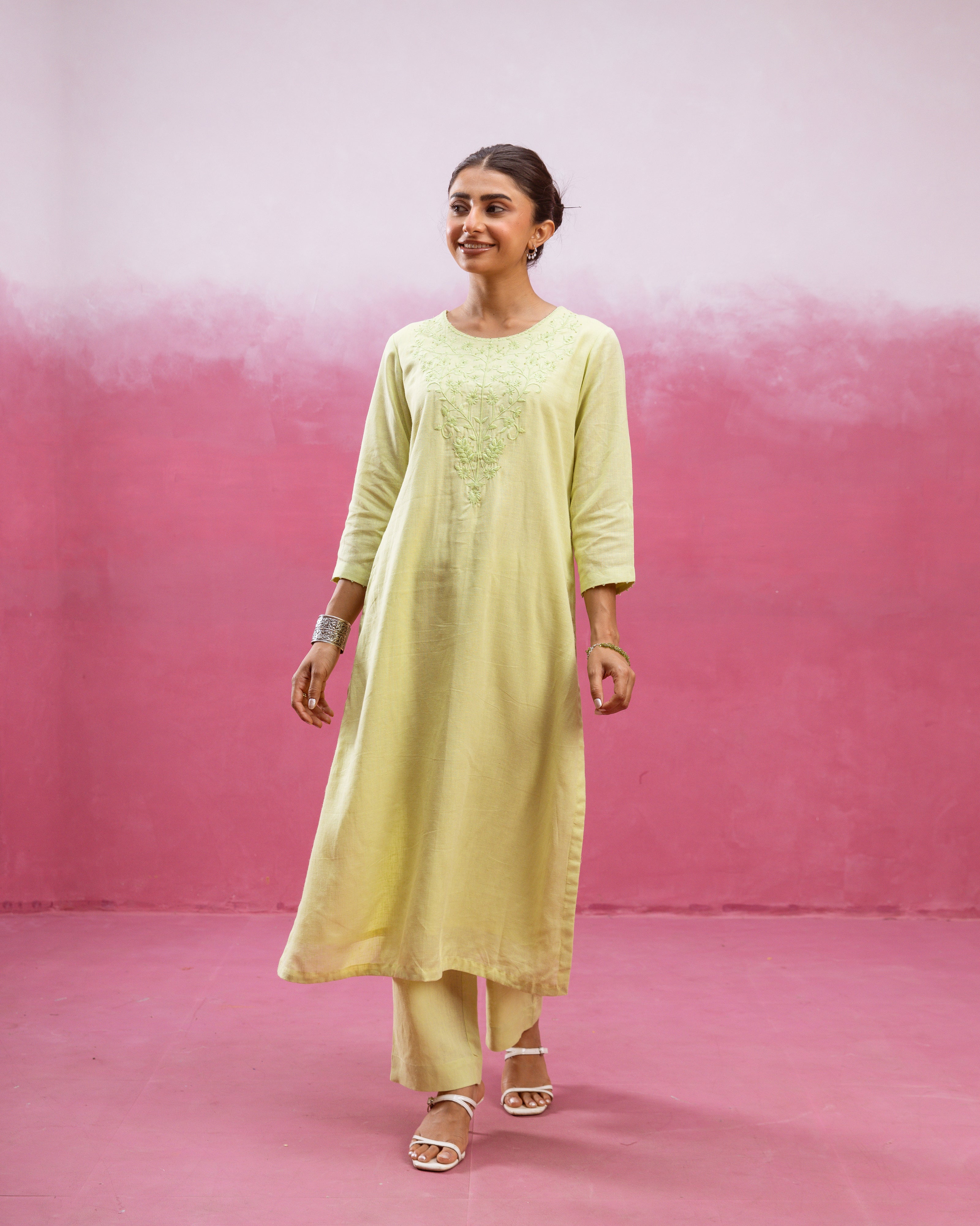 Pastel Lime Green Kurta Pant