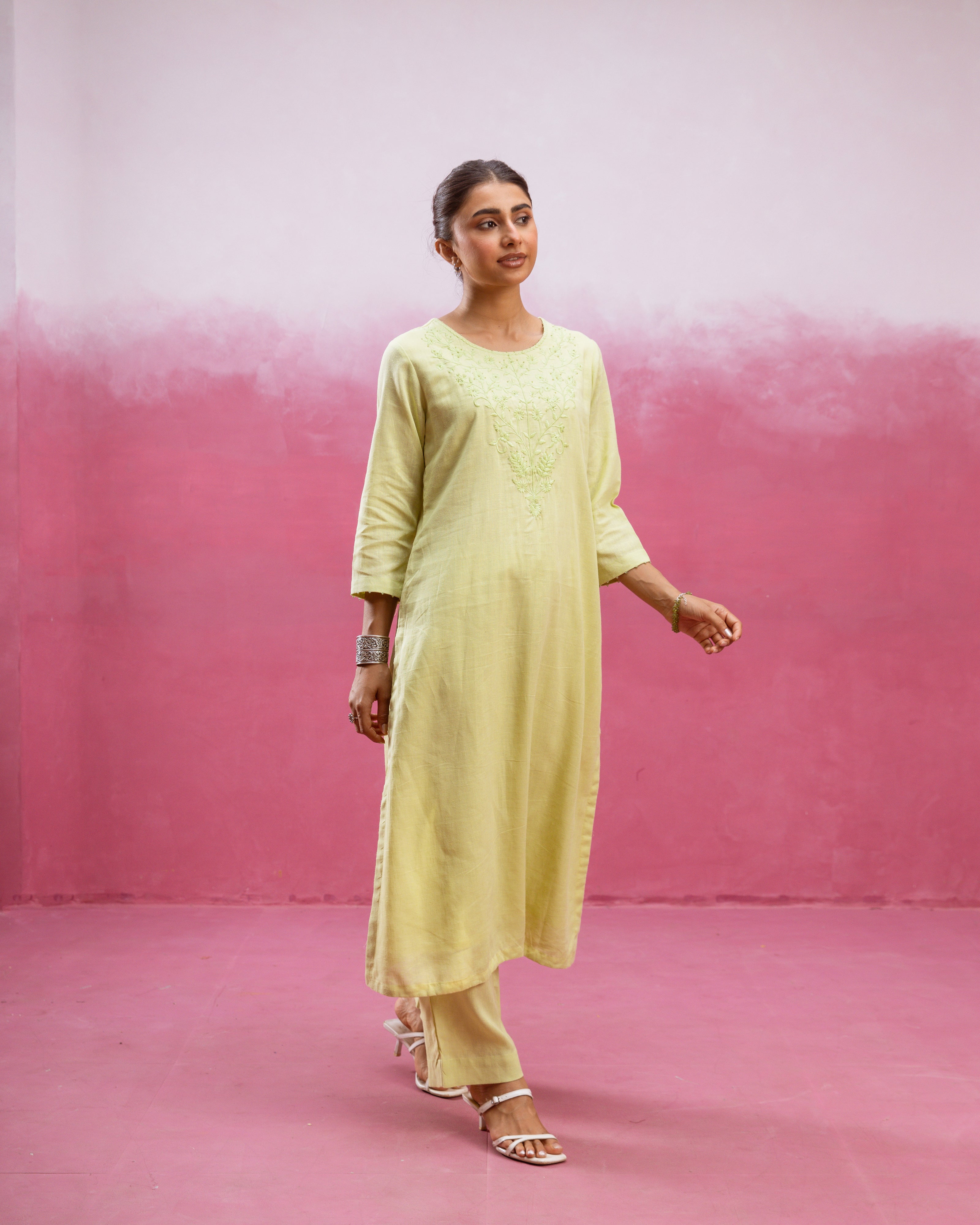Pastel Lime Green Kurta Pant