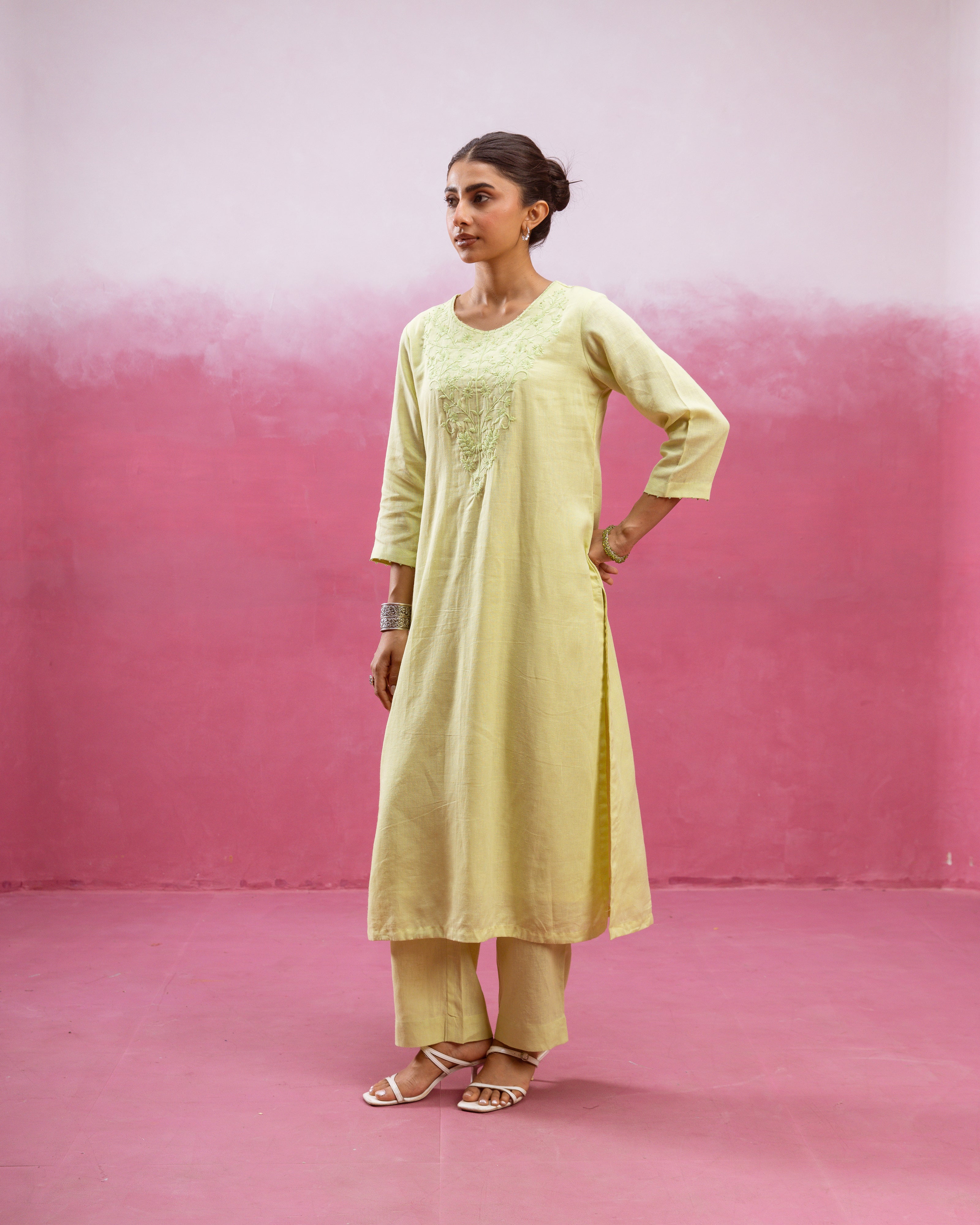 Pastel Lime Green Kurta Pant
