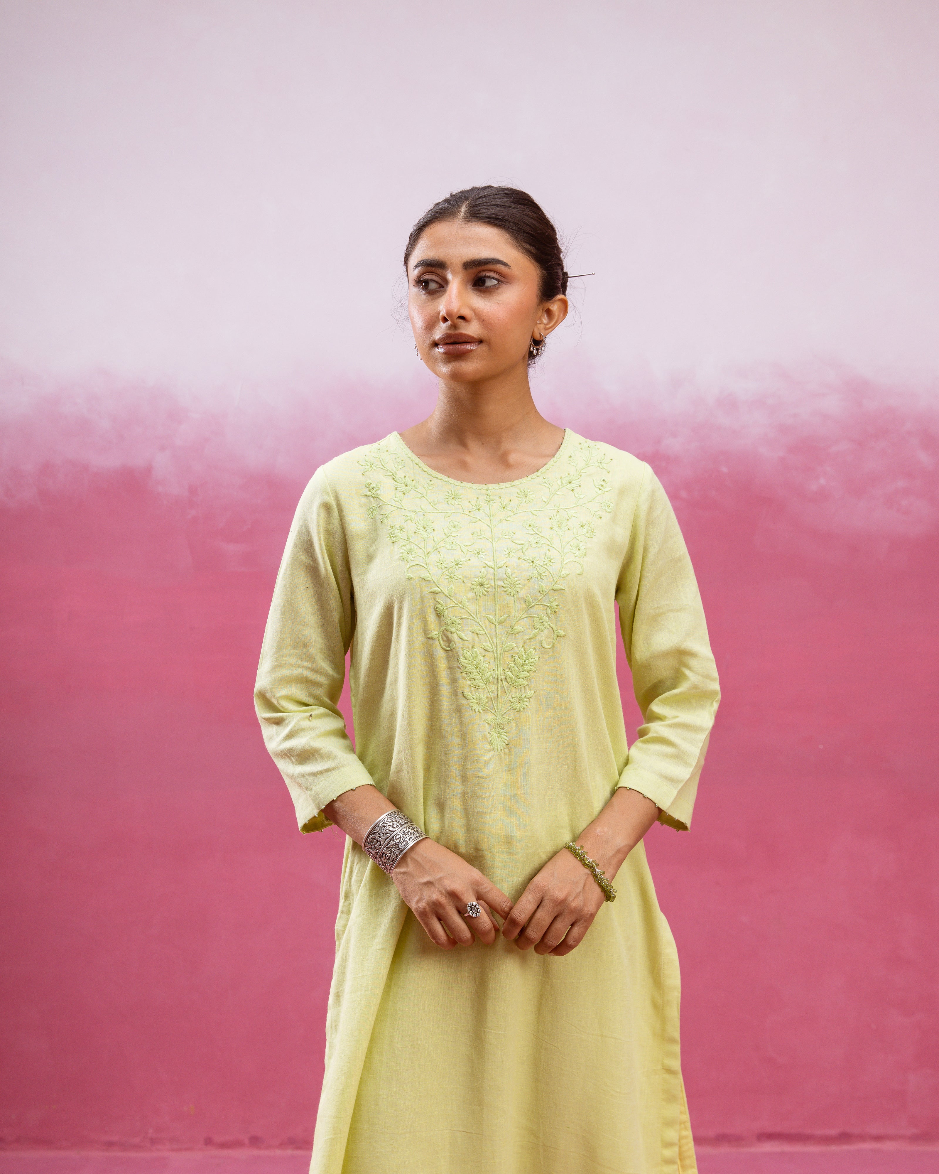Pastel Lime Green Kurta Pant