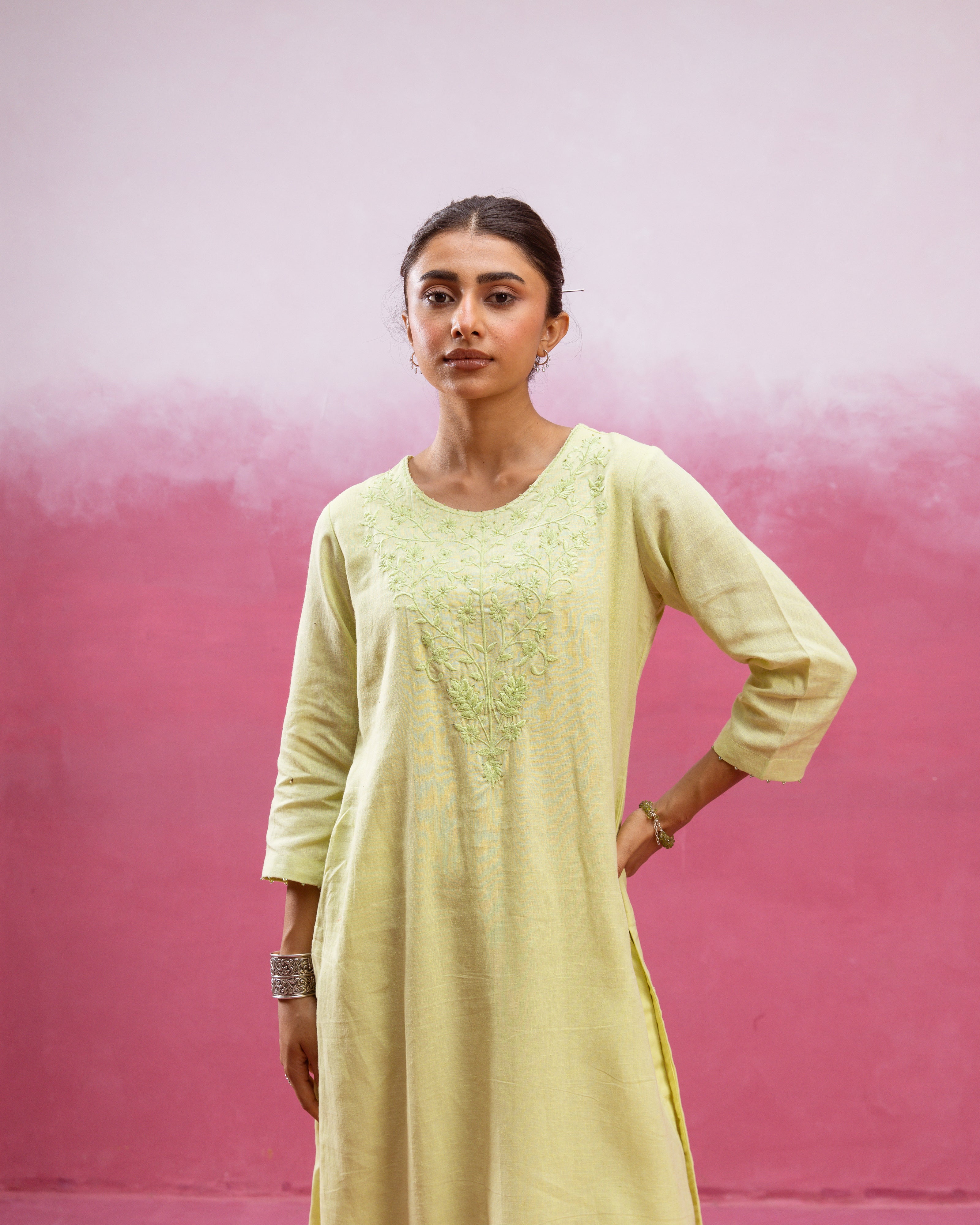 Pastel Lime Green Kurta Pant