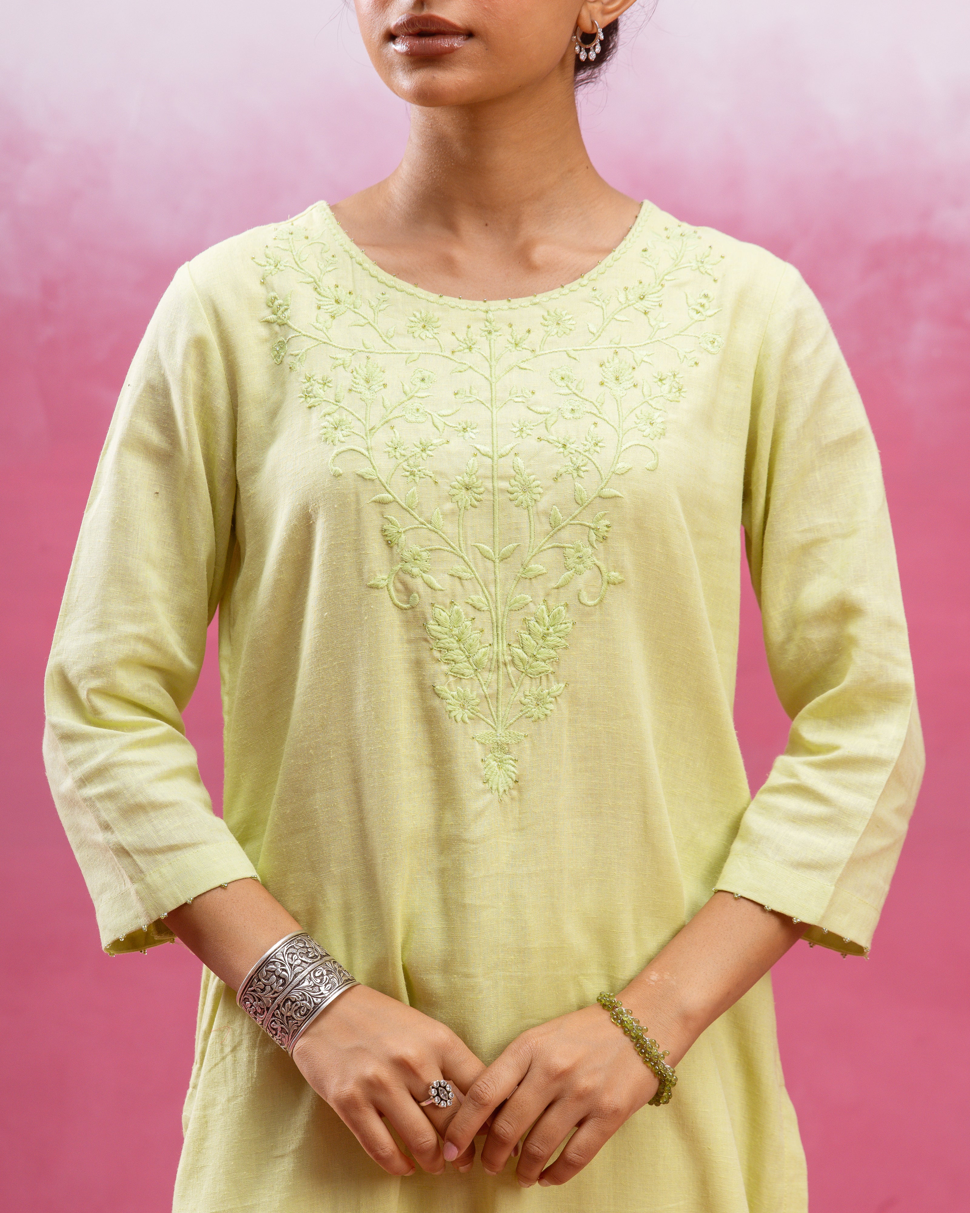 Pastel Lime Green Kurta Pant