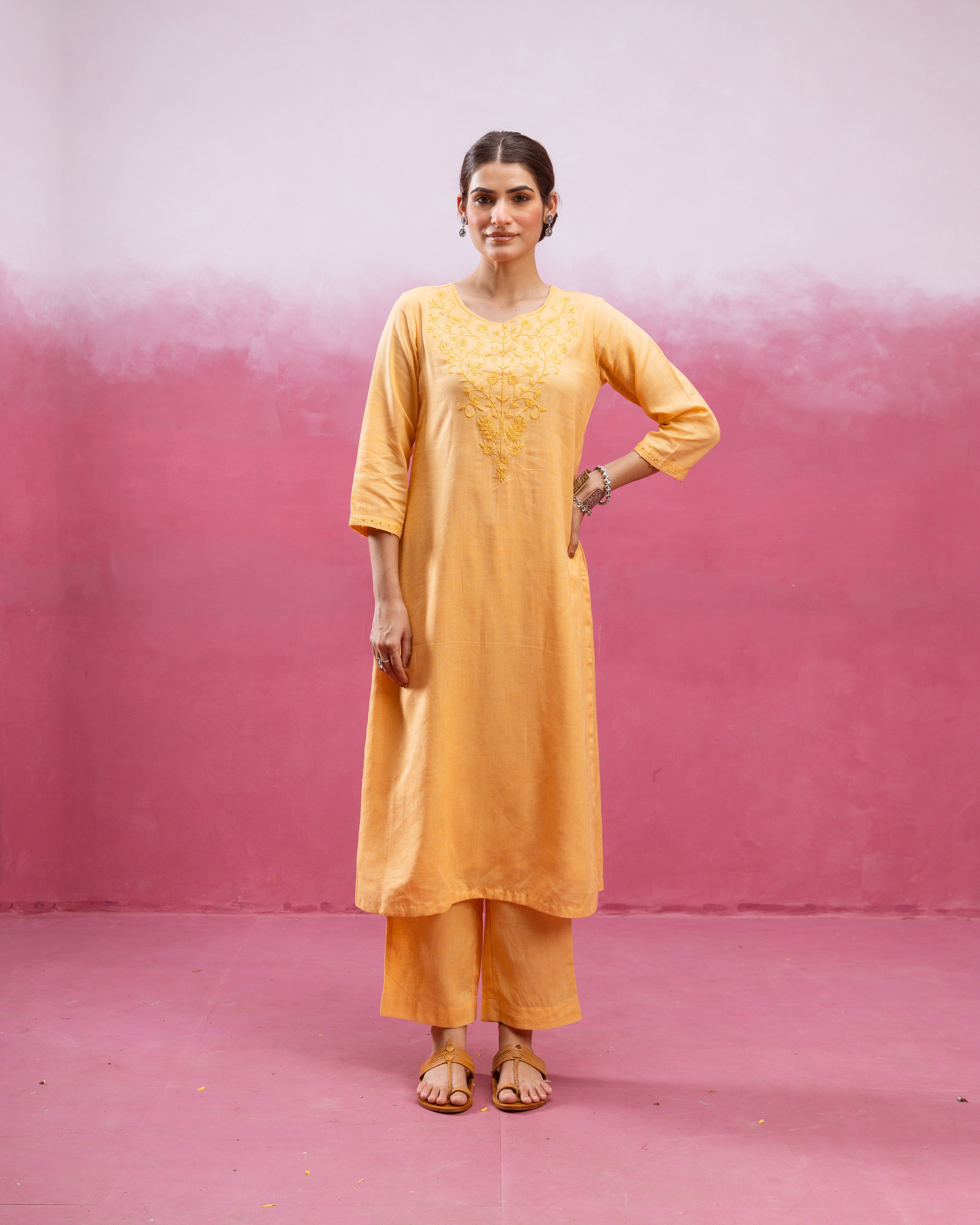 Mustard Yellow Kurta Pant
