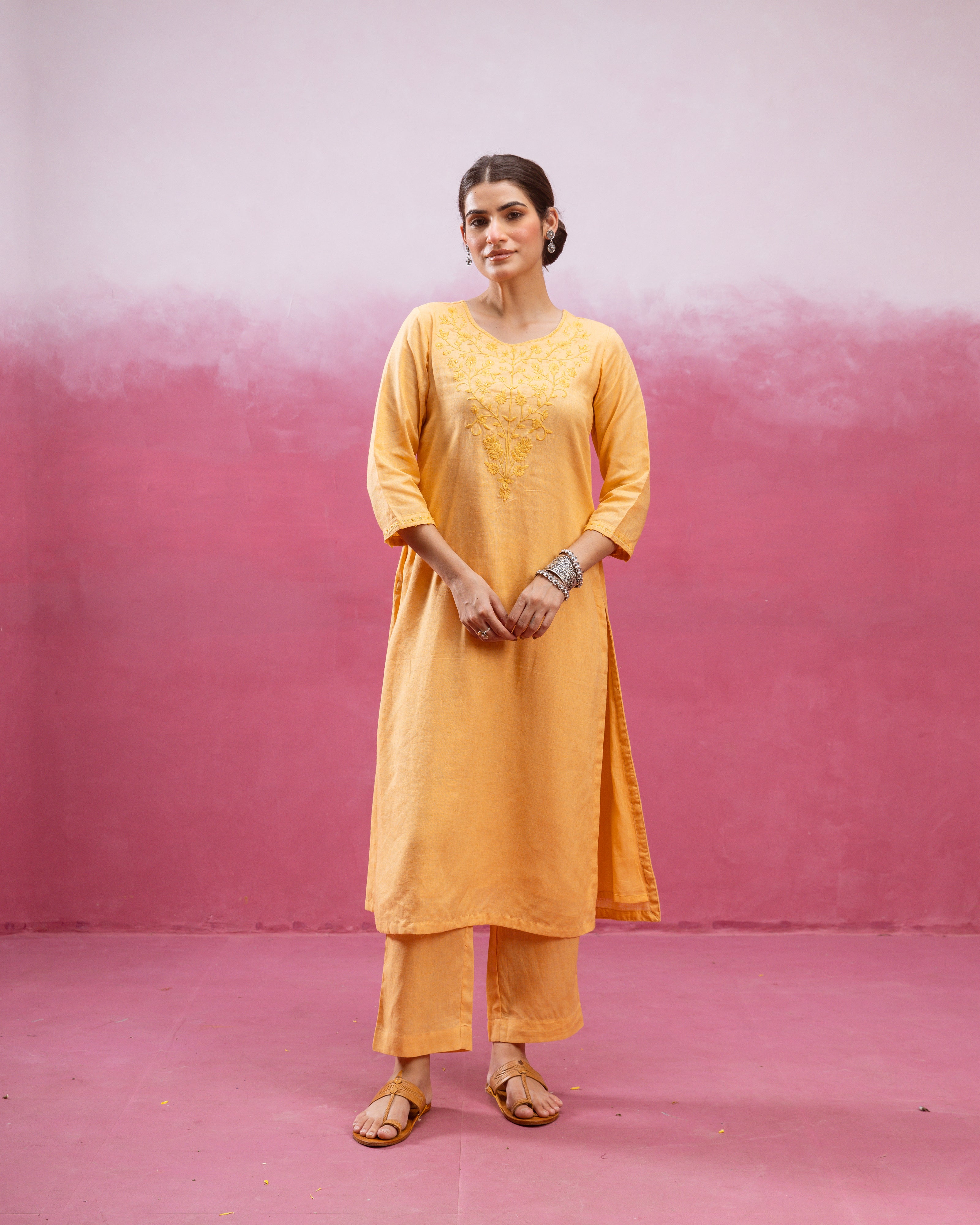 Mustard Yellow Kurta Pant