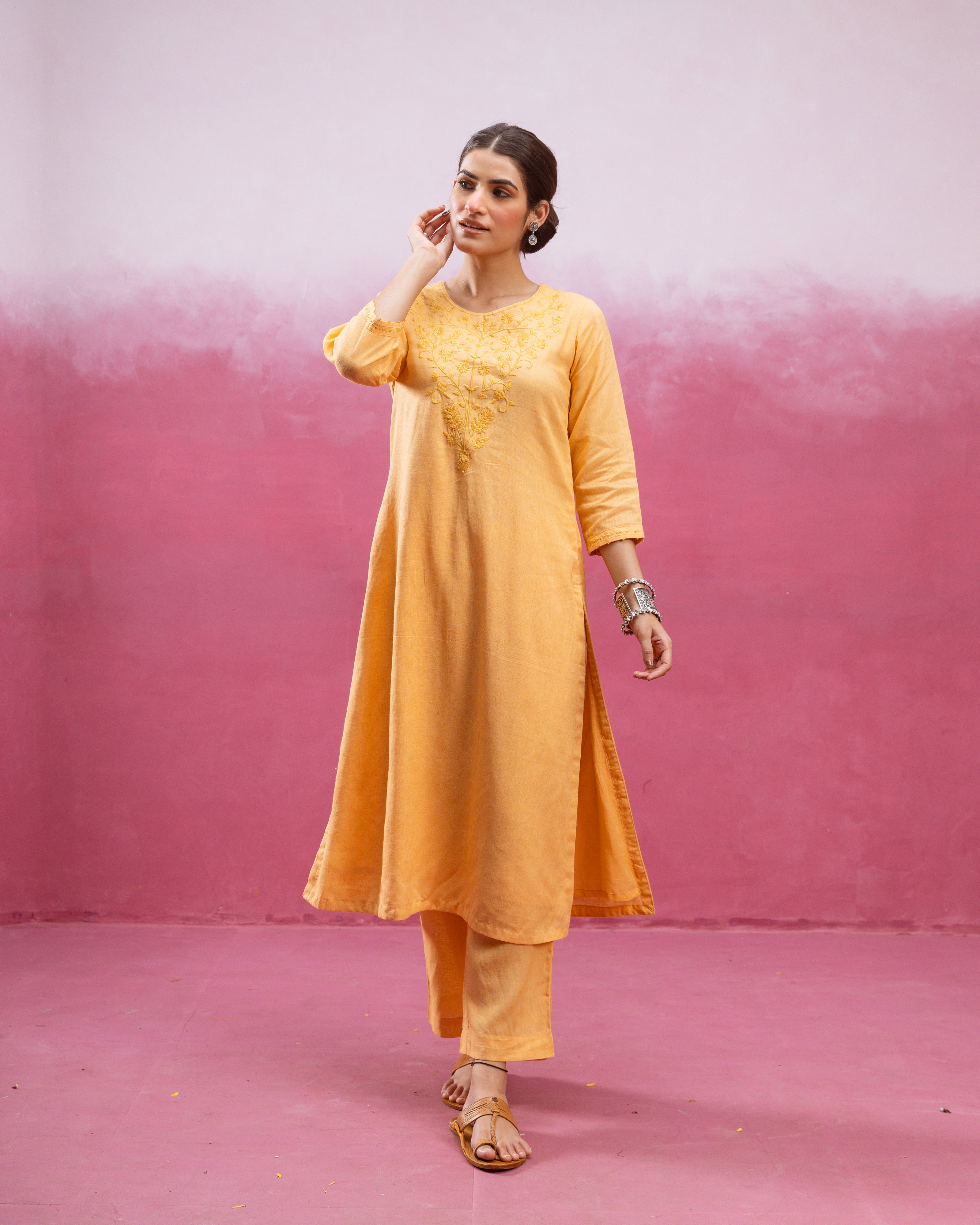 Mustard Yellow Kurta Pant