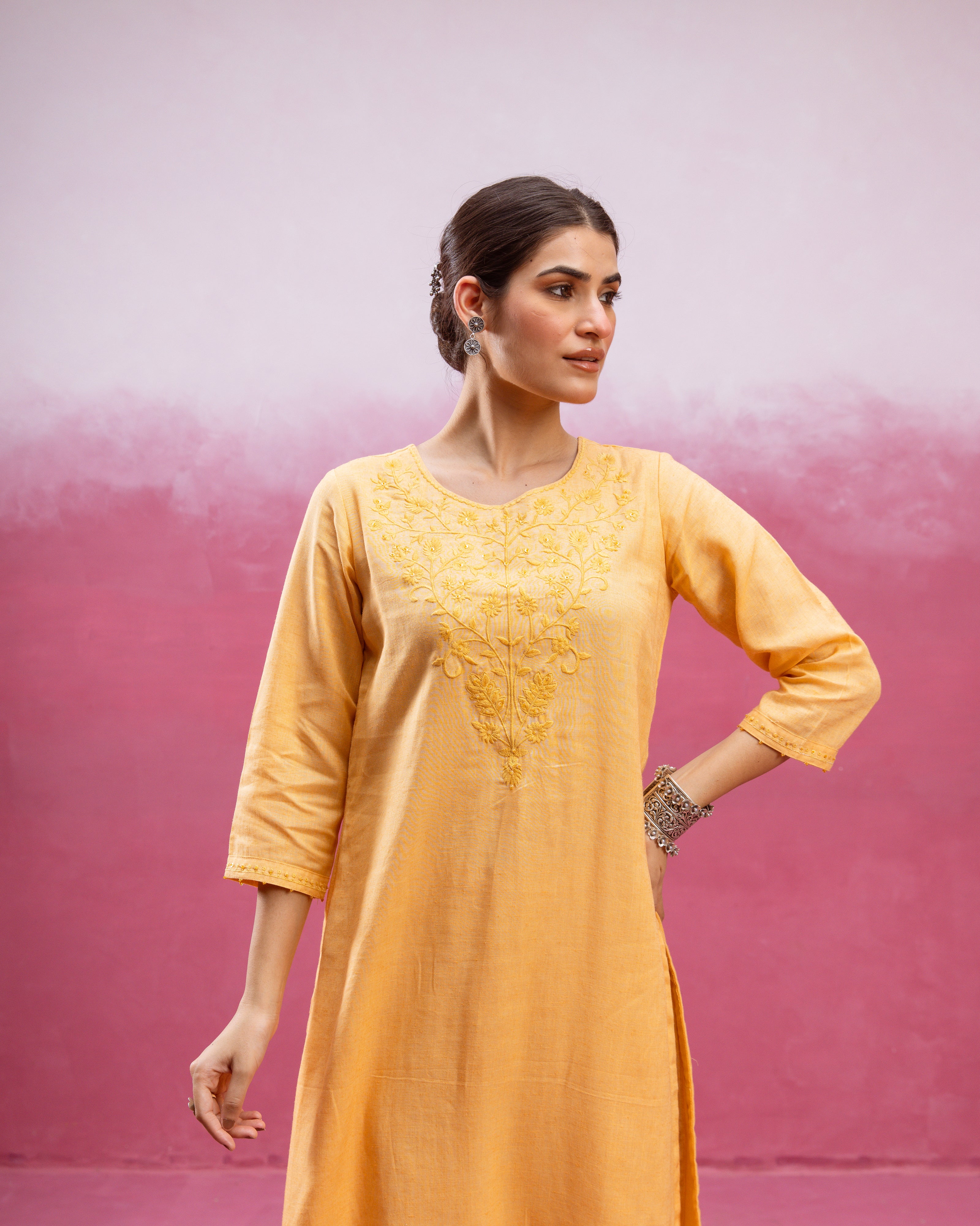 Mustard Yellow Kurta Pant