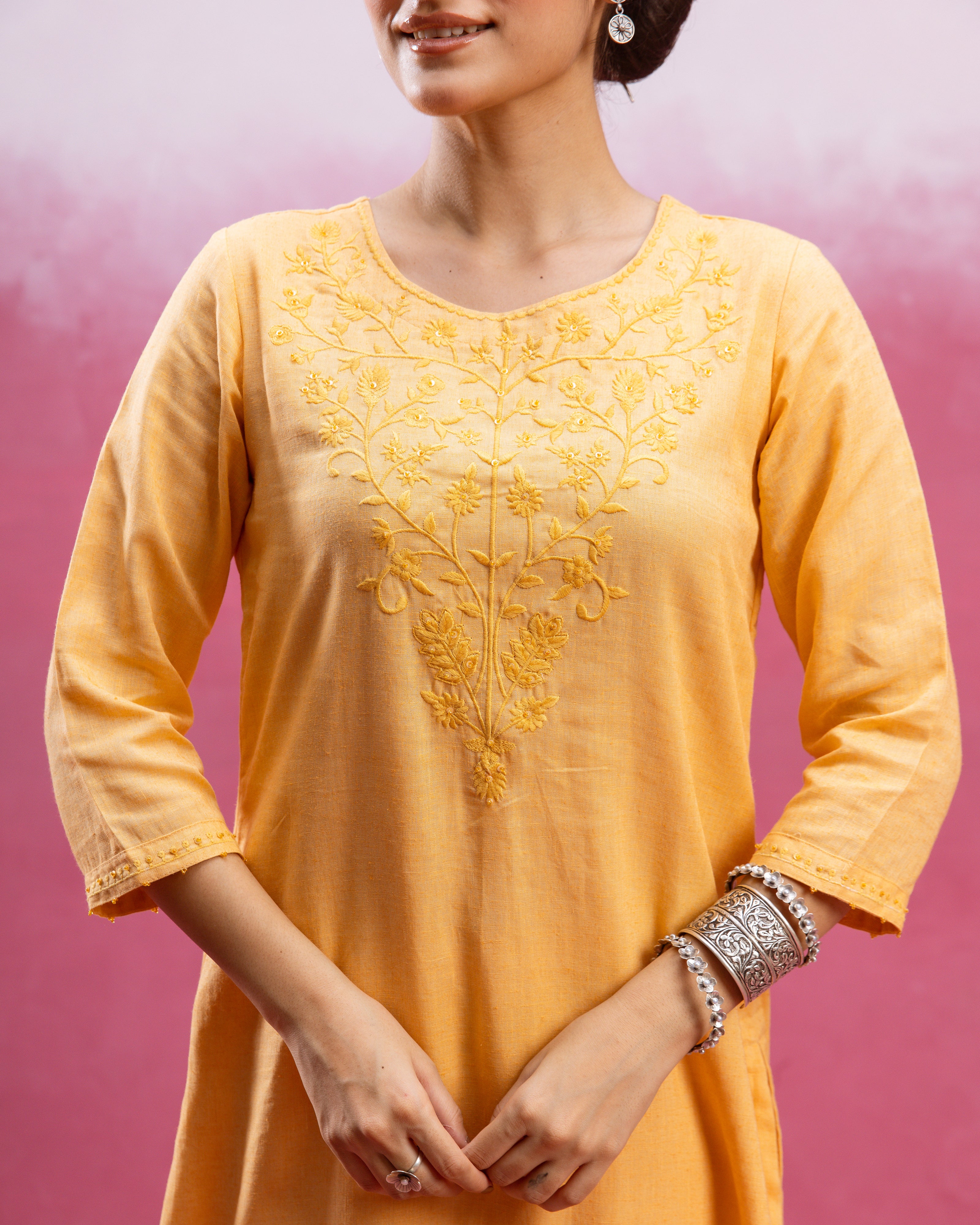 Mustard Yellow Kurta Pant