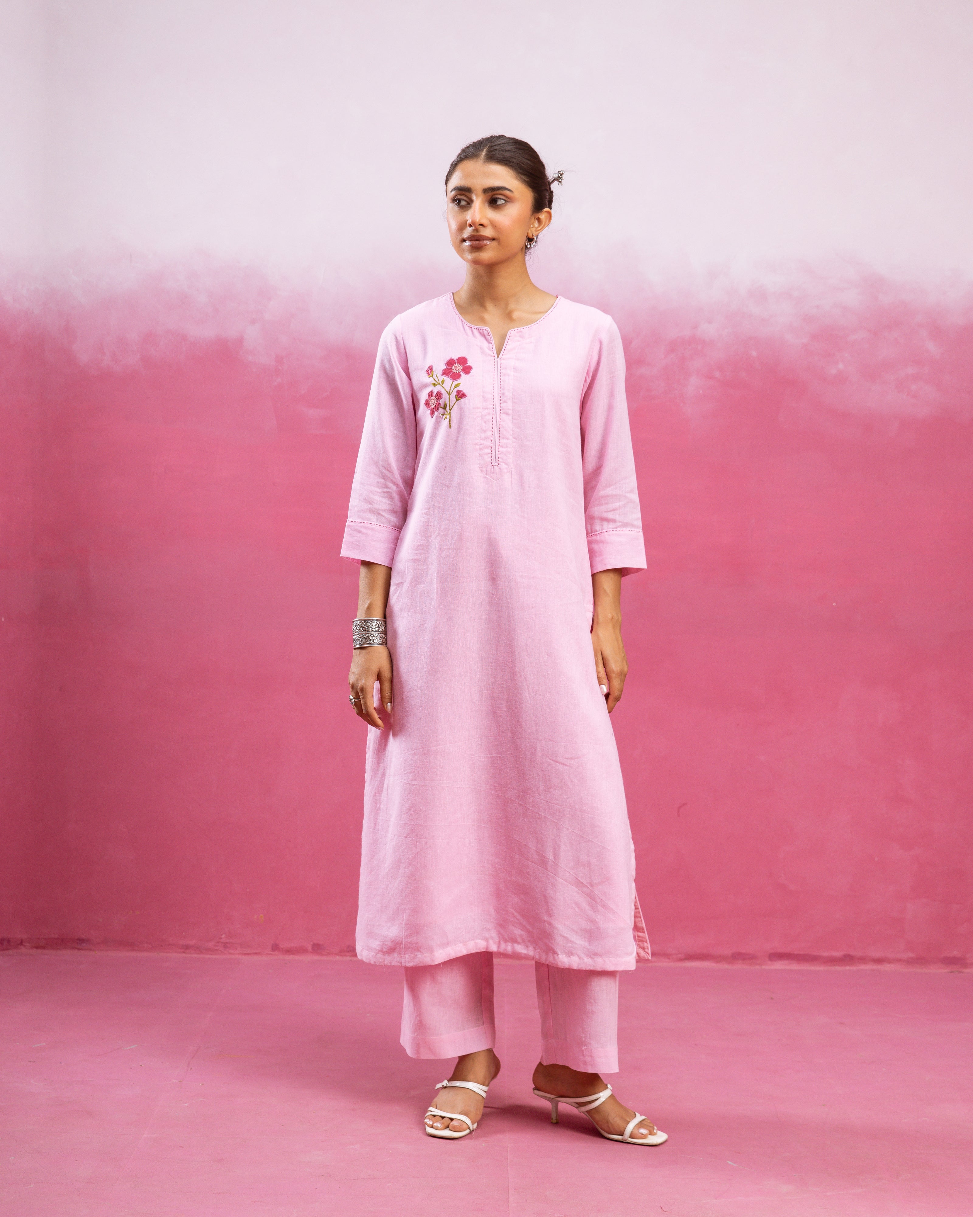 Baby Pink Kurta Pant