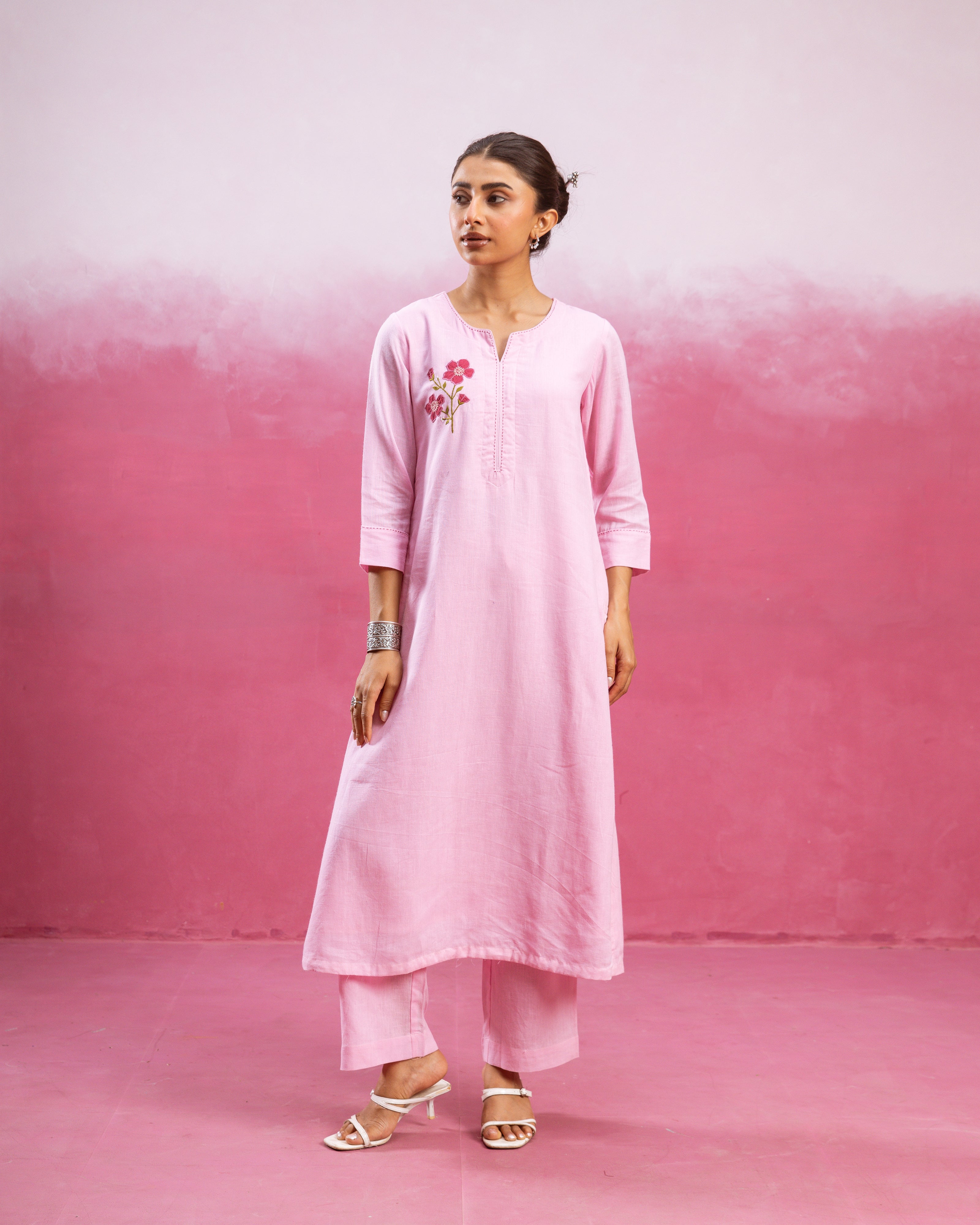 Baby Pink Kurta Pant