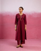 Wine Maroon Kurta Pant
