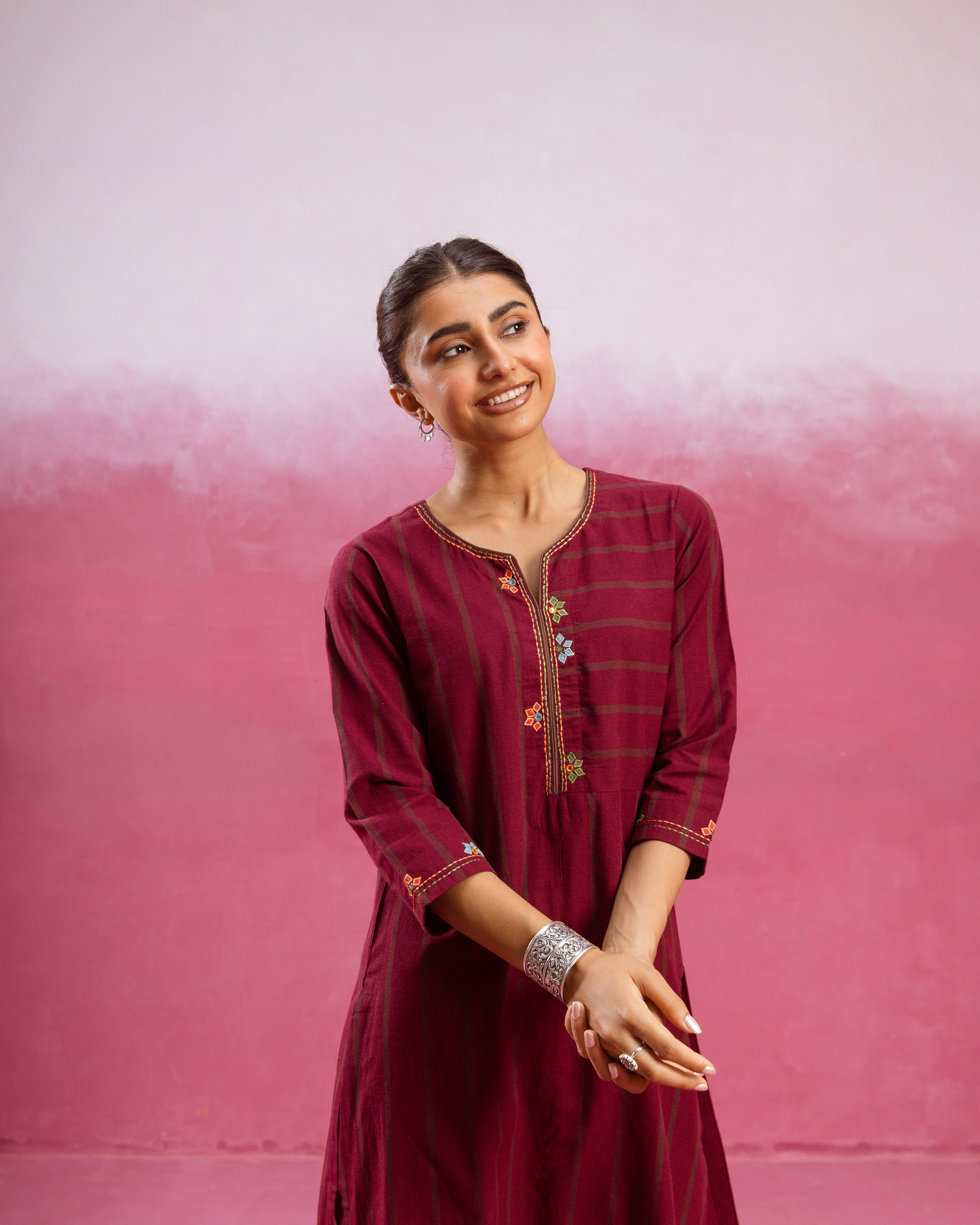Wine Maroon Kurta Pant