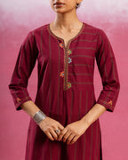Wine Maroon Kurta Pant