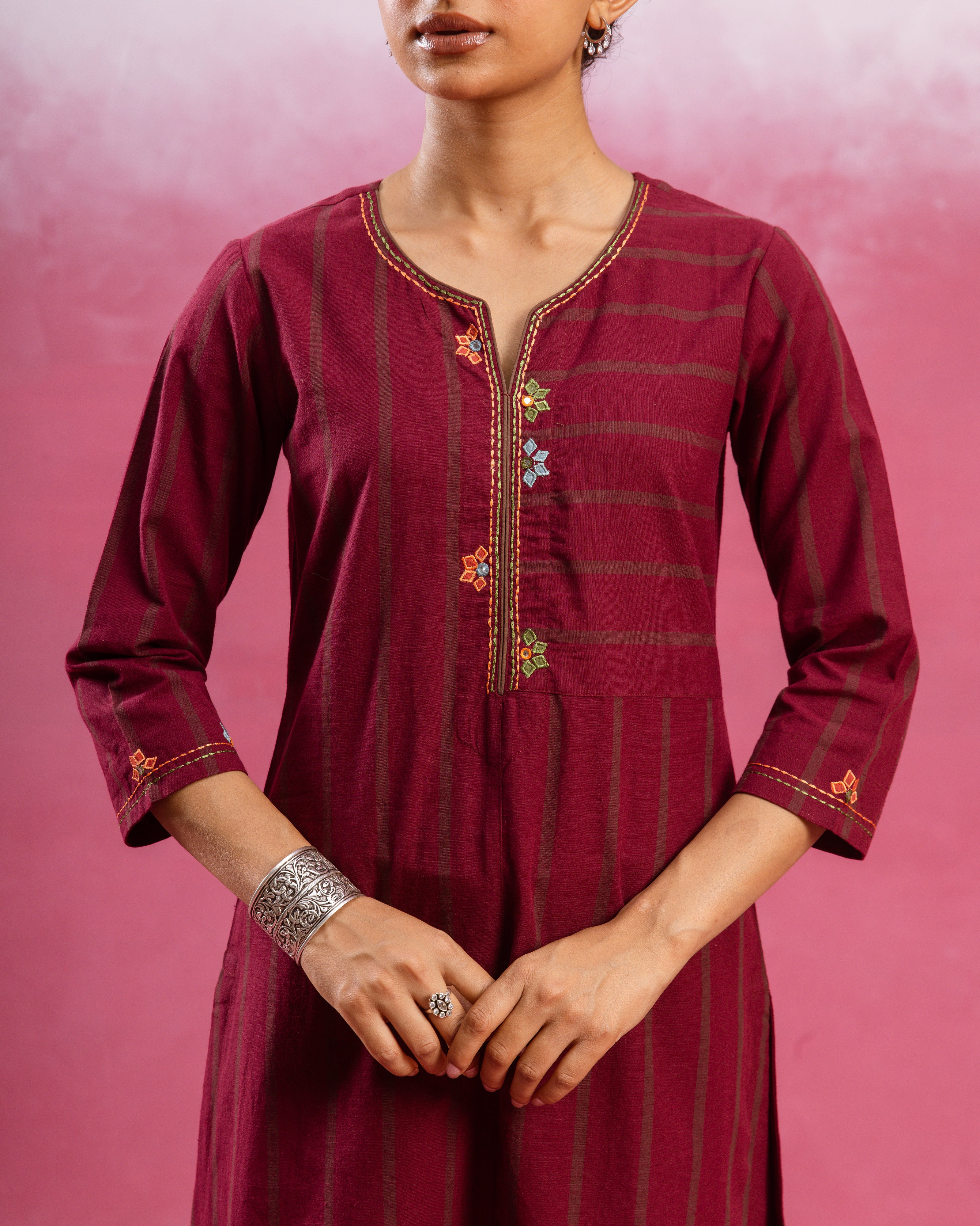 Wine Maroon Kurta Pant