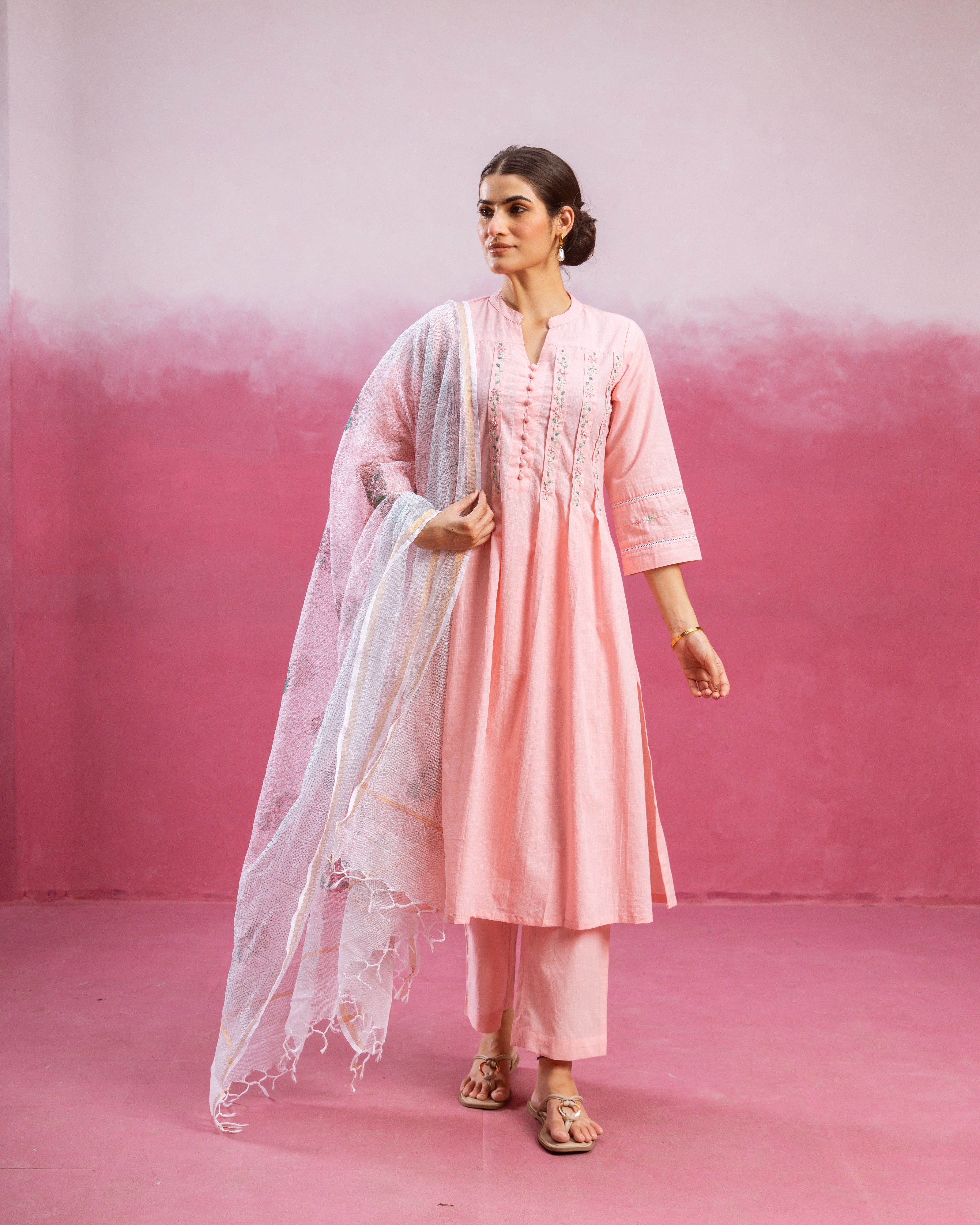 Pastel Pink Complete Suit Set