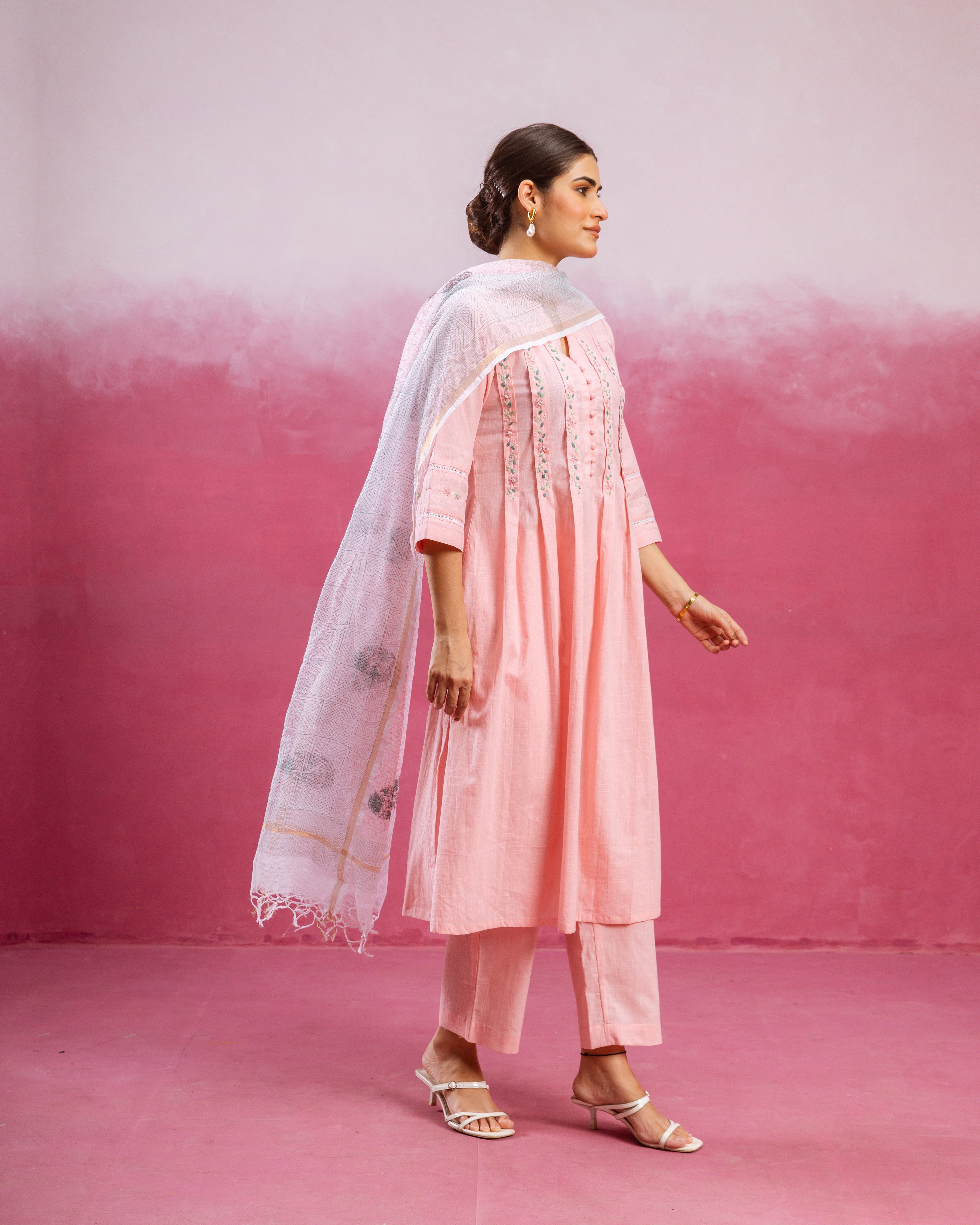 Pastel Pink Complete Suit Set
