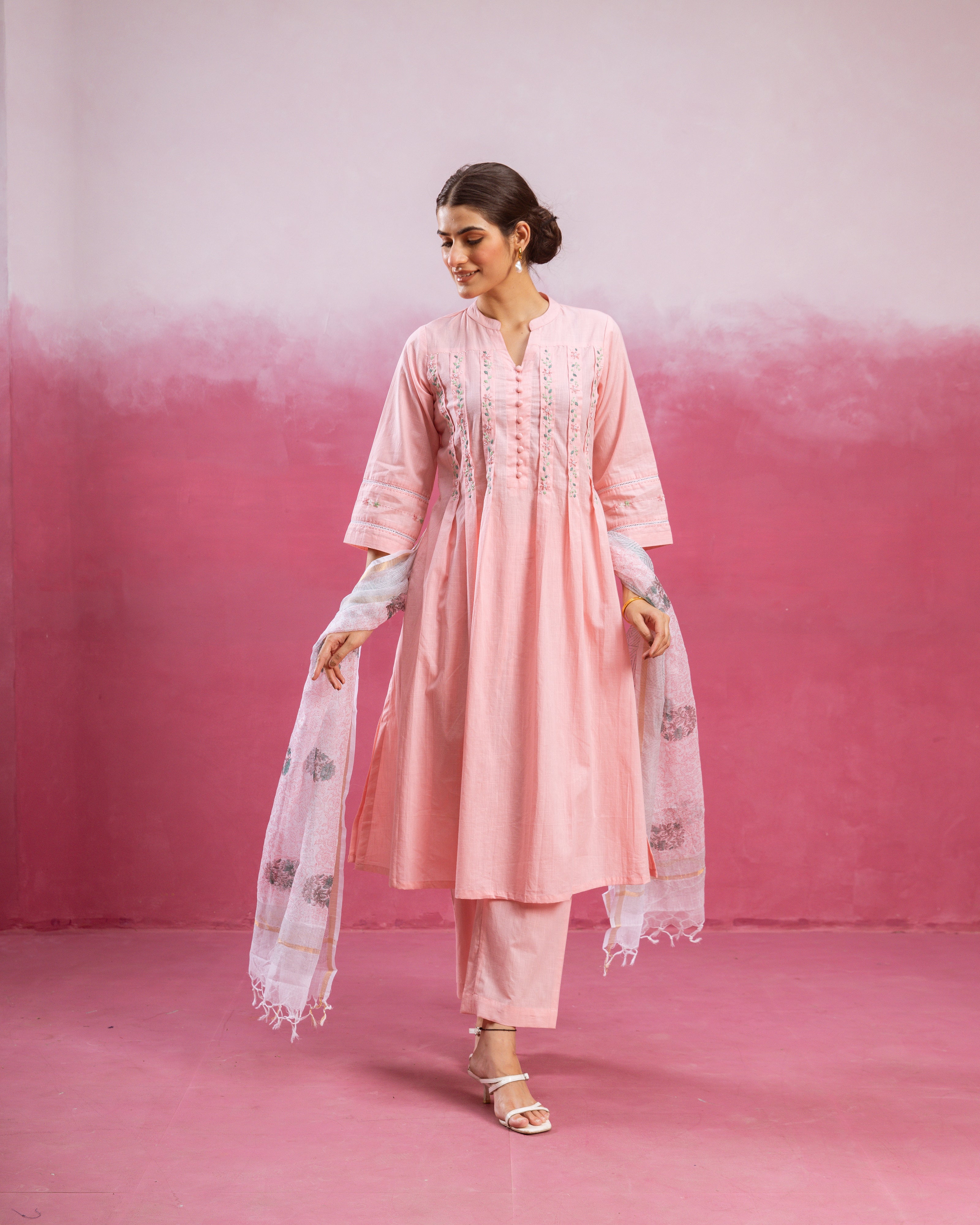 Pastel Pink Complete Suit Set