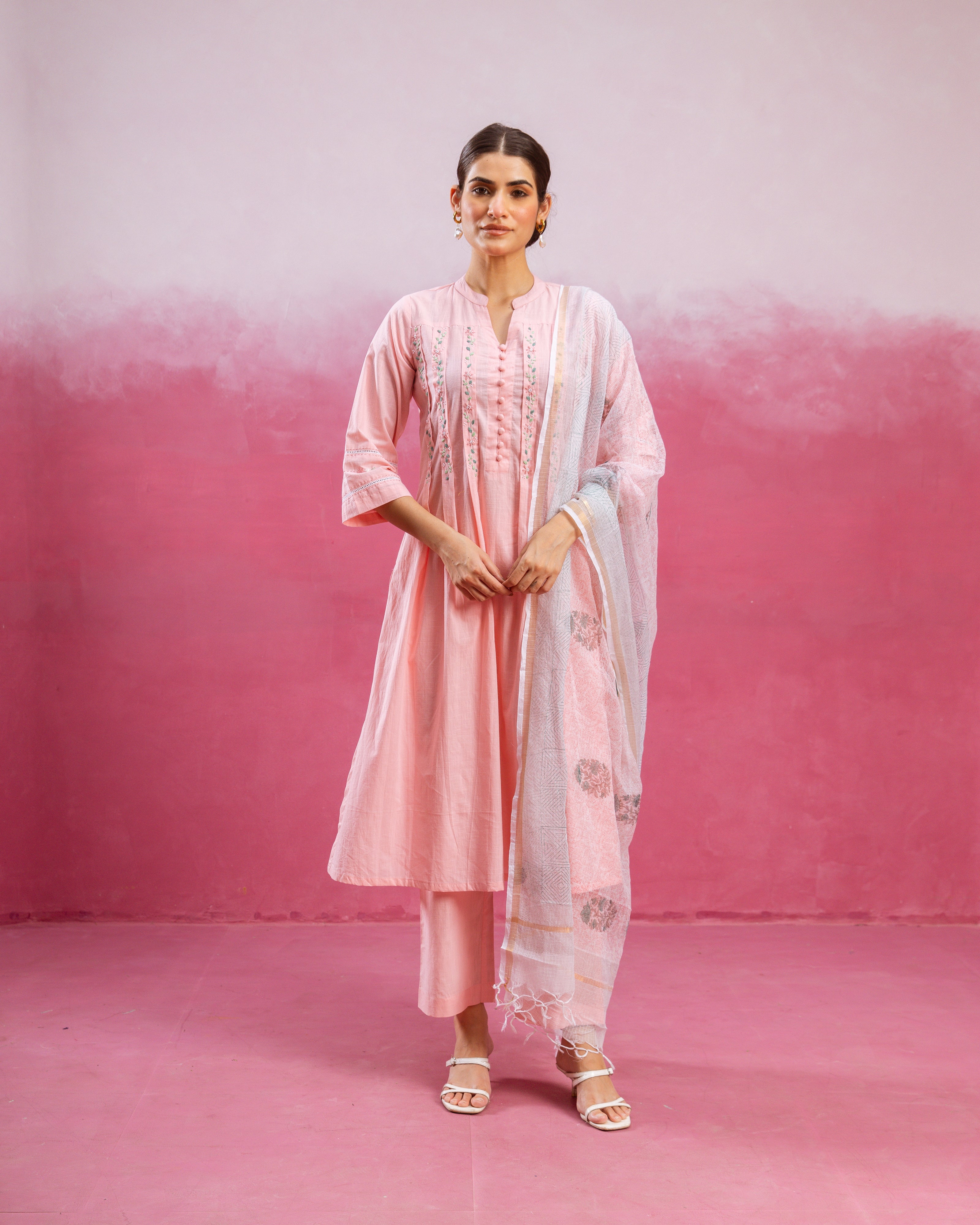 Pastel Pink Complete Suit Set