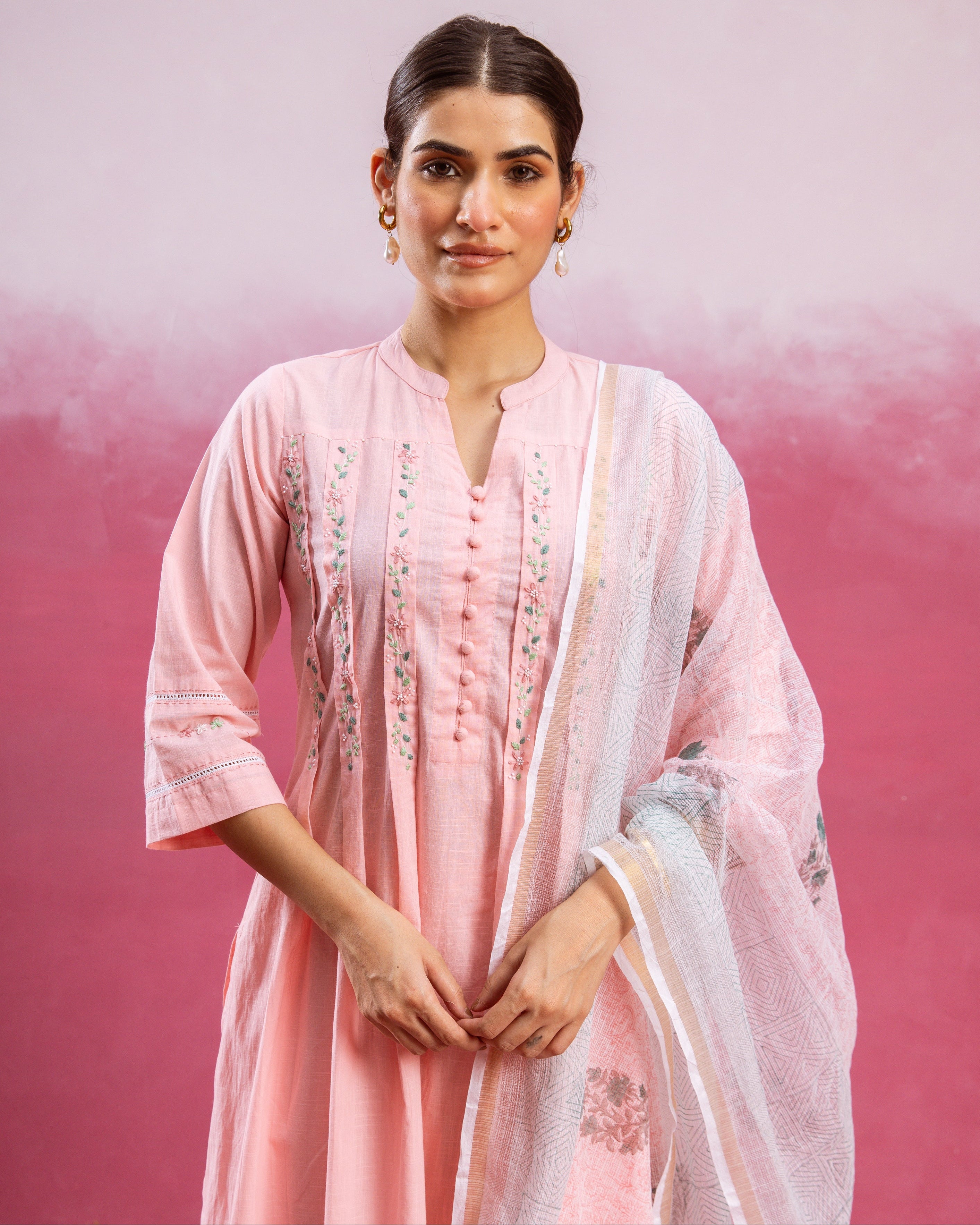 Pastel Pink Complete Suit Set